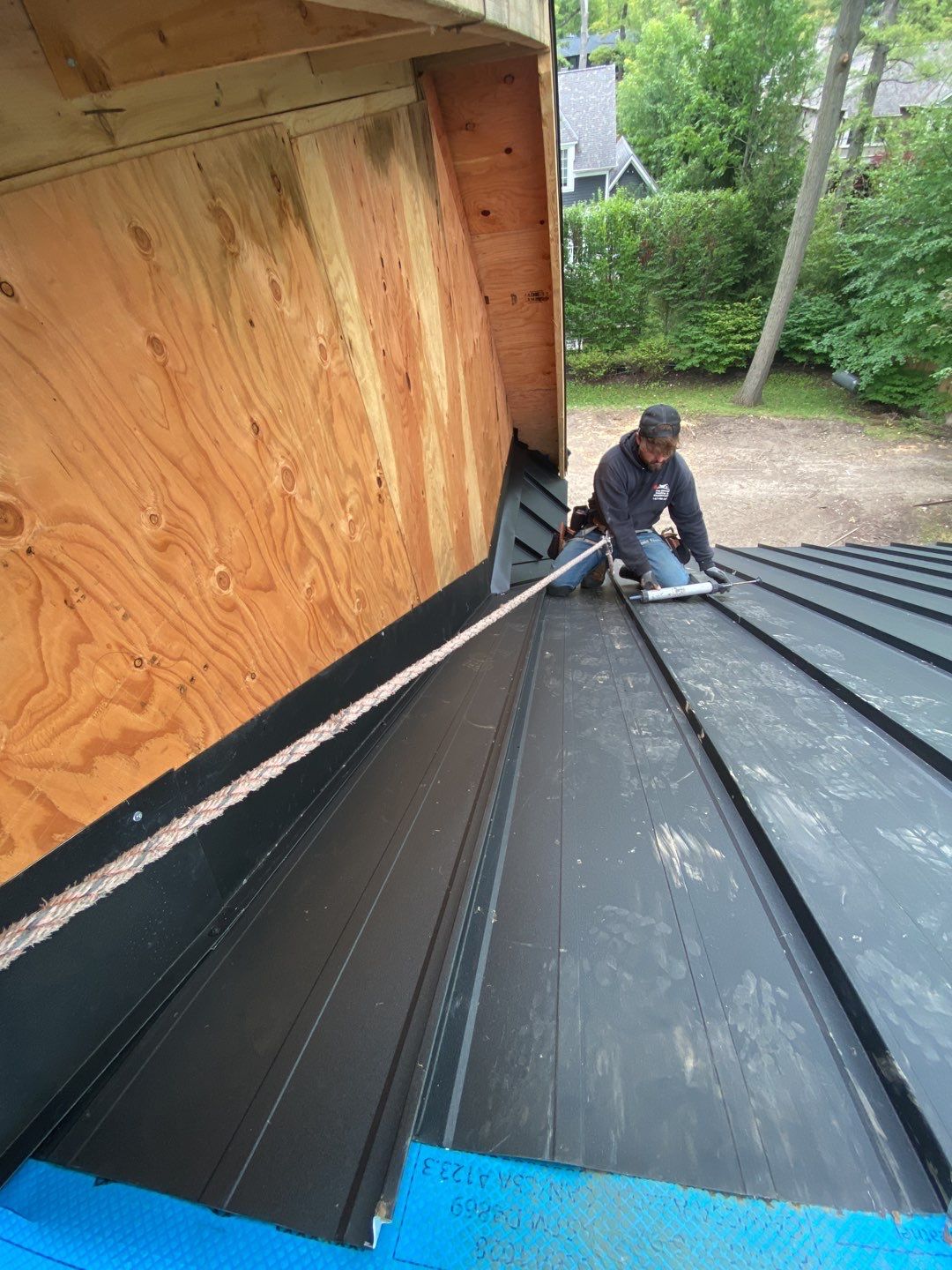 New Roof Installation using 16" Standing Seam Panels by Jay Carter Roofing & Sheet Metal