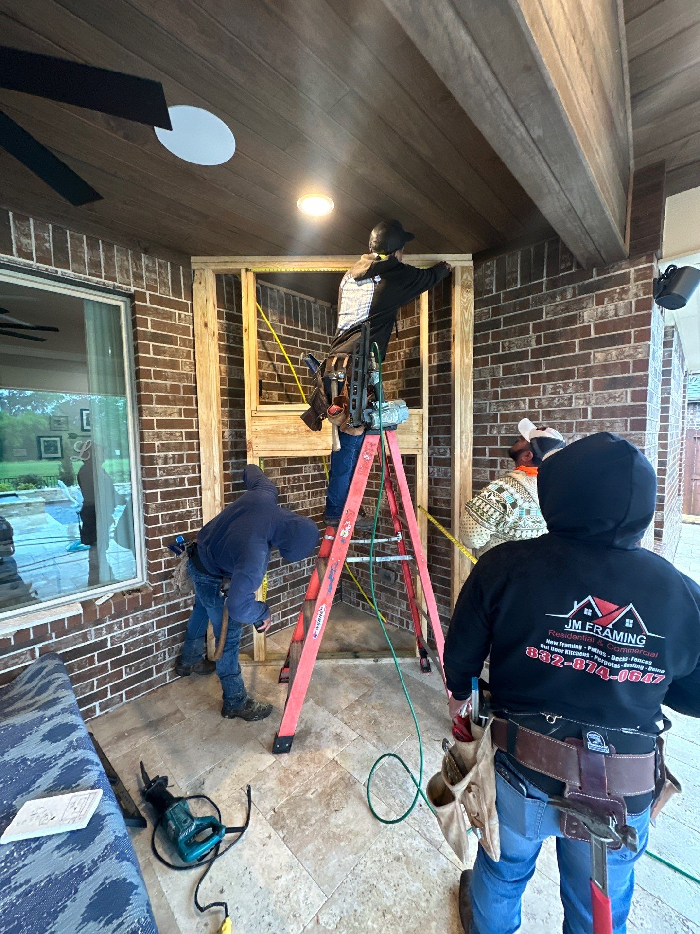Kitchen Remodel and Outdoor Fireplace in Tomball, TX by SophAlx LLC