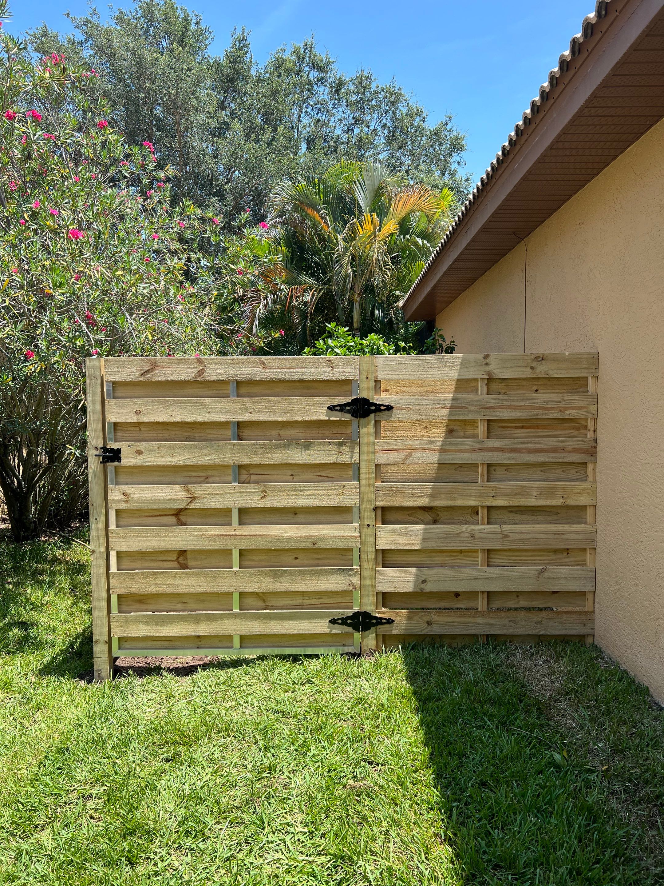 Osprey, FL 6ft. Tall Treated Horizontal Shadowbox Wood Fence by Asap fence and gates, LLC