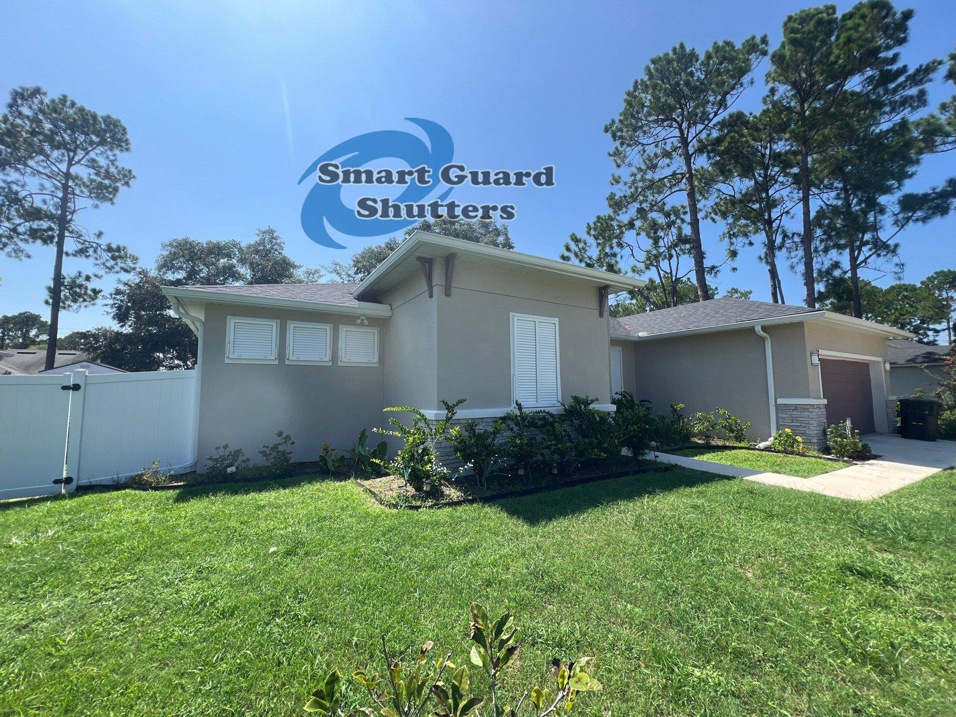 Hurricane Protection in White by Smart Guard Shutters