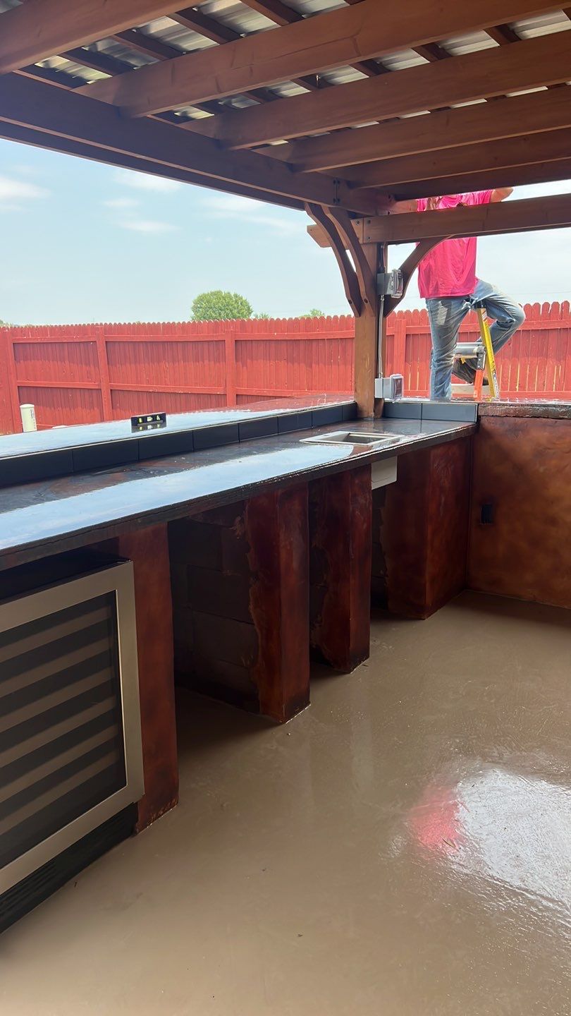 Outdoor kitchen by Clays Services Inc