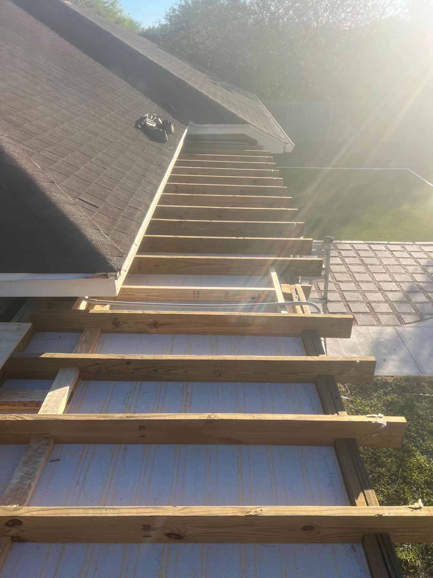 It Ain't Easy getting Shady  by Bayfront Roofing and Construction