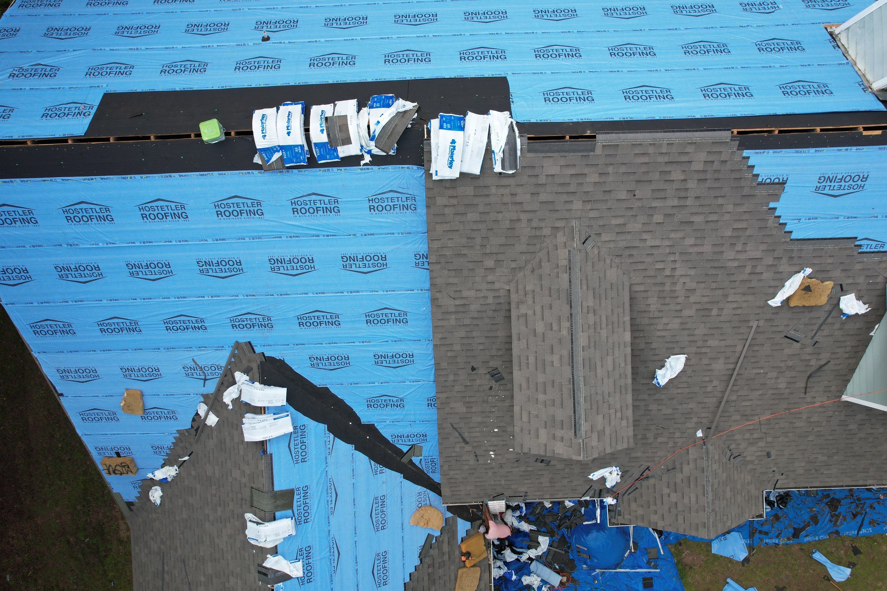 Residential Shingle Reroof using Malarkey Vista by Hostetler Roofing