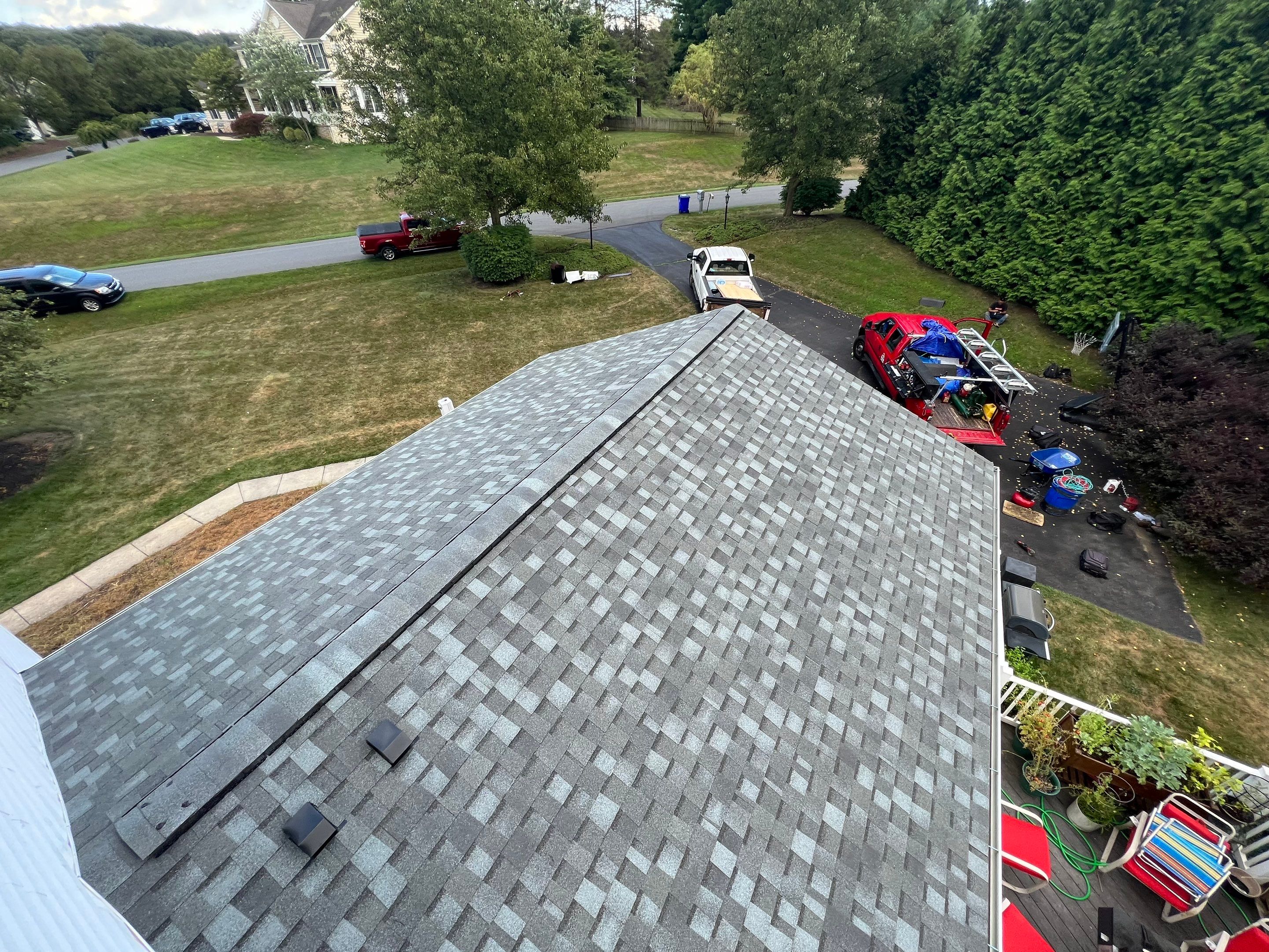Residential Roofing Installation using Atlas Pinnacle Pristine Coastal Granite Architectural Shingles by Frederick Roof Repair