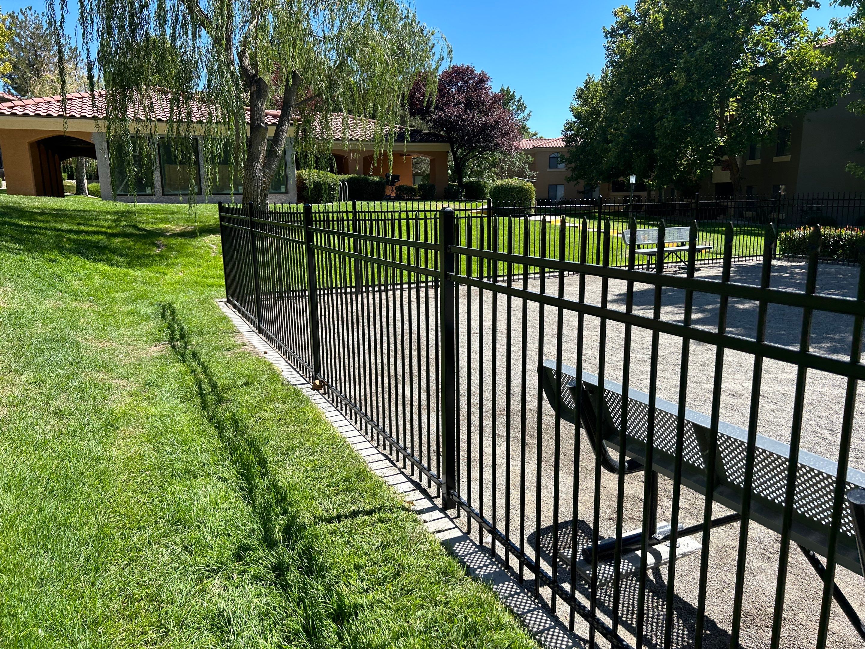 Light Commercial using Ameristar wrought iron by Valley Fence Company