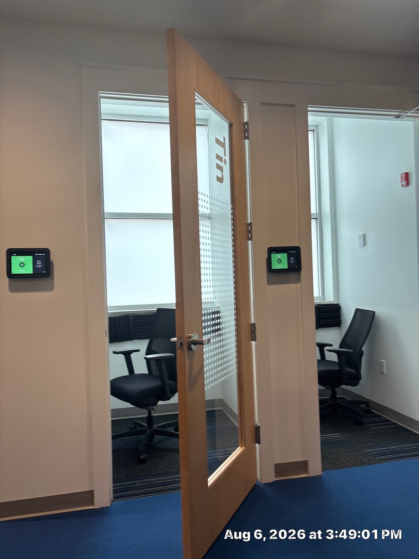 Modern Lincoln Office Build-Out Featuring Custom Slat Partitions by CompanyCam Sales Demo
