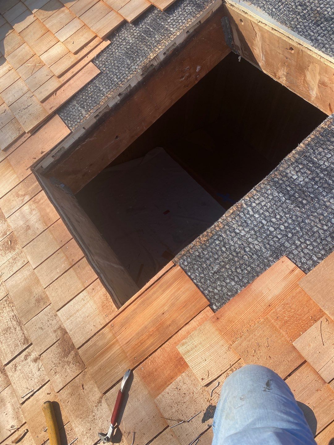 Residential Roofing Installation using Wood Shake by A Plus Exterior