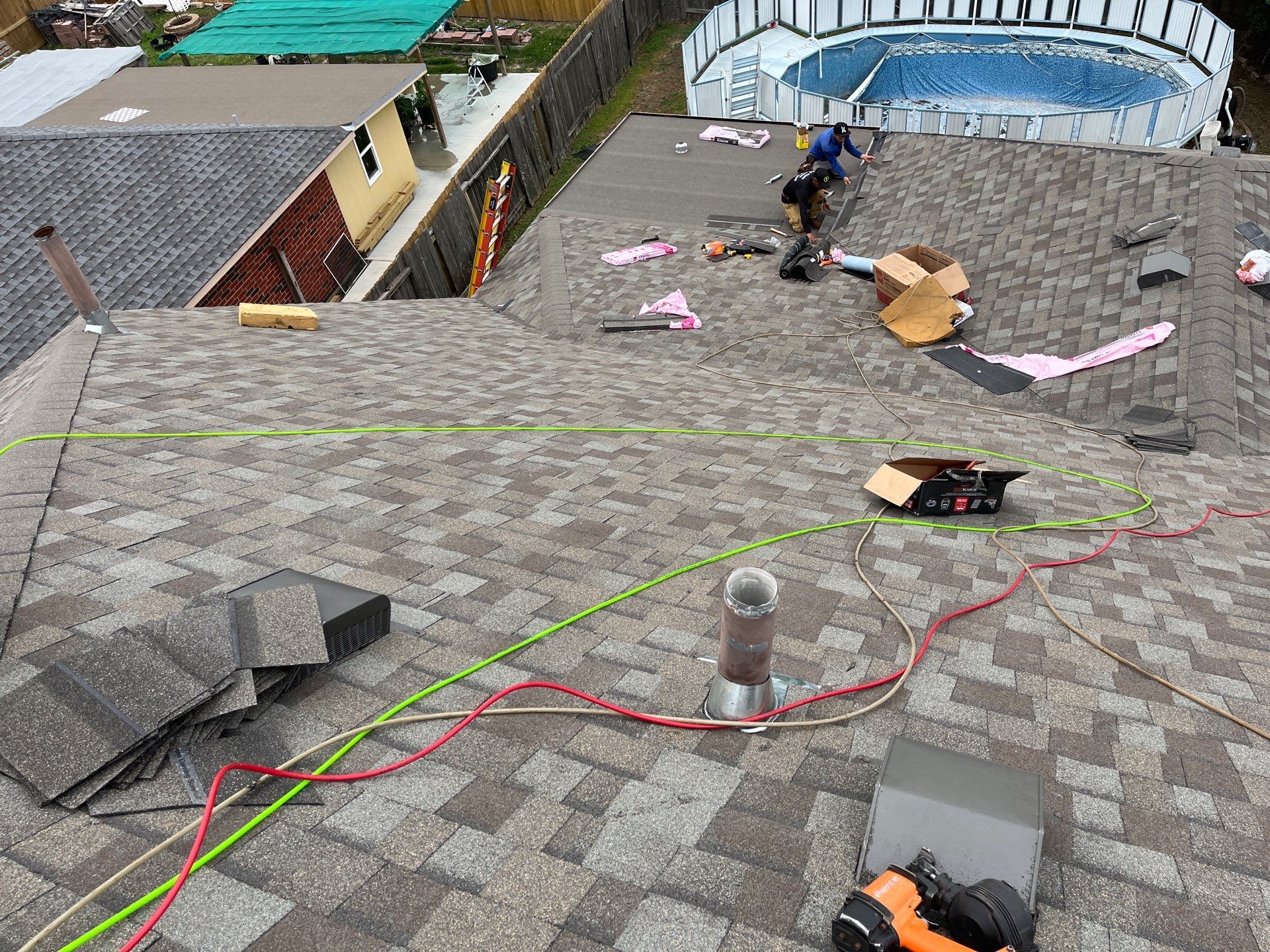 Residential Roofing Installation using Owen's Corning Duration (Lifetime) Shingles by Roof Repair Company