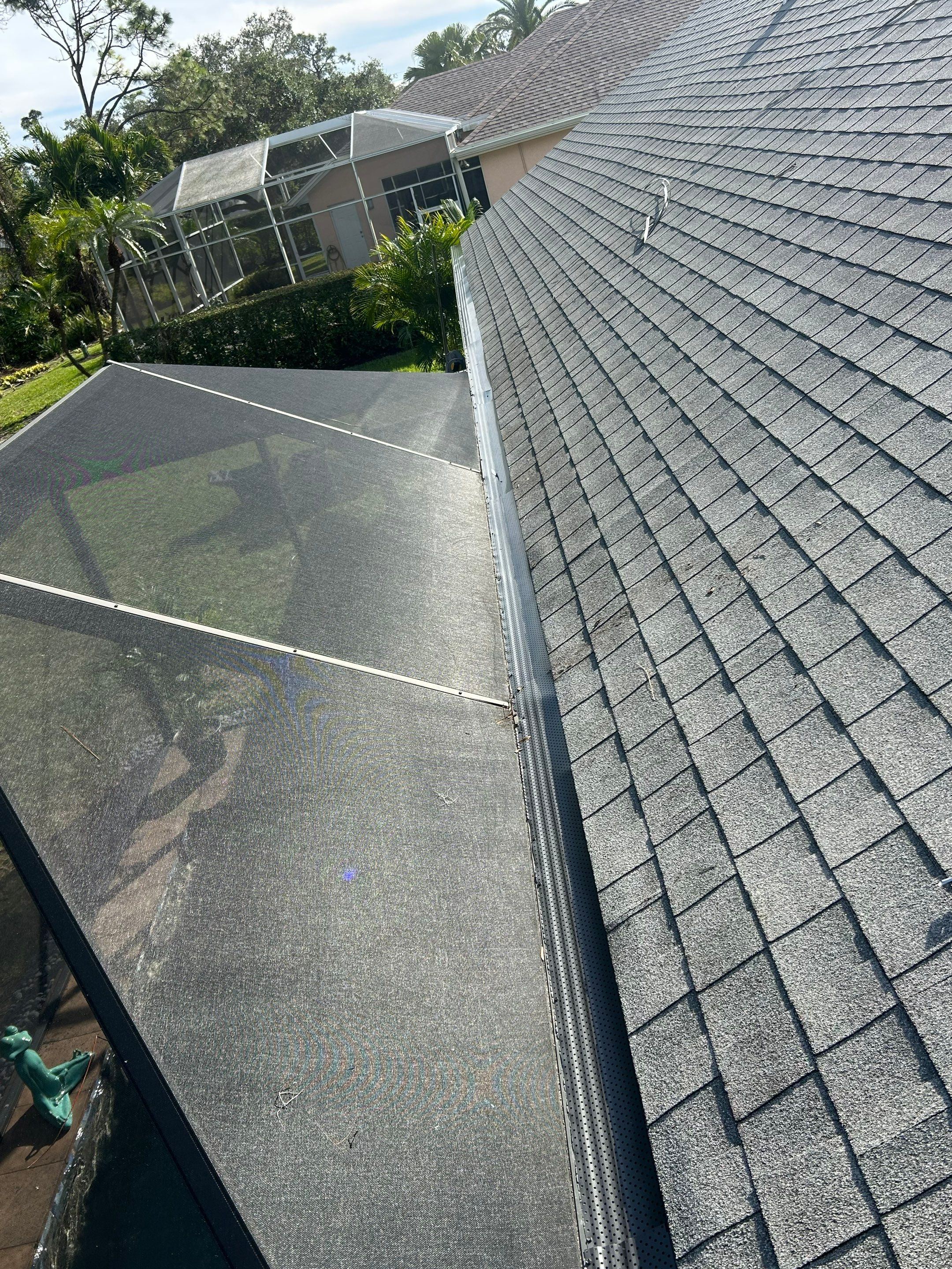 Black Seamless Gutters in Sarasota FL by Gutter Professors