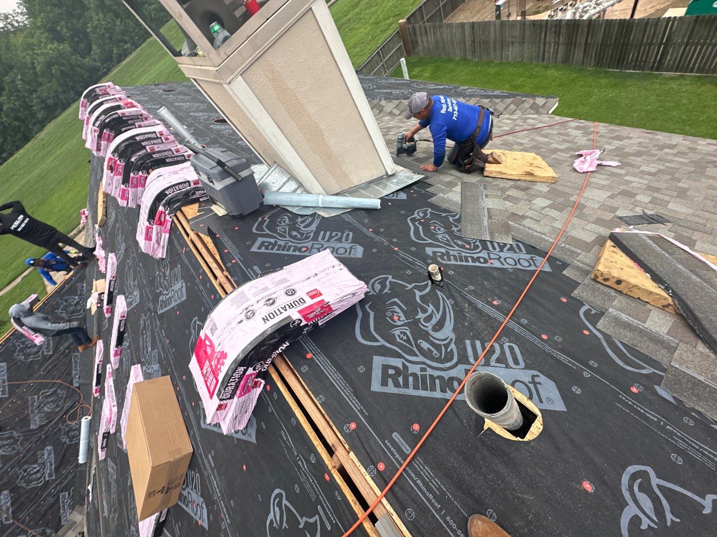 Residential Roofing Installation using Owen's Corning Duration (Lifetime) Shingles by Roof Repair Company