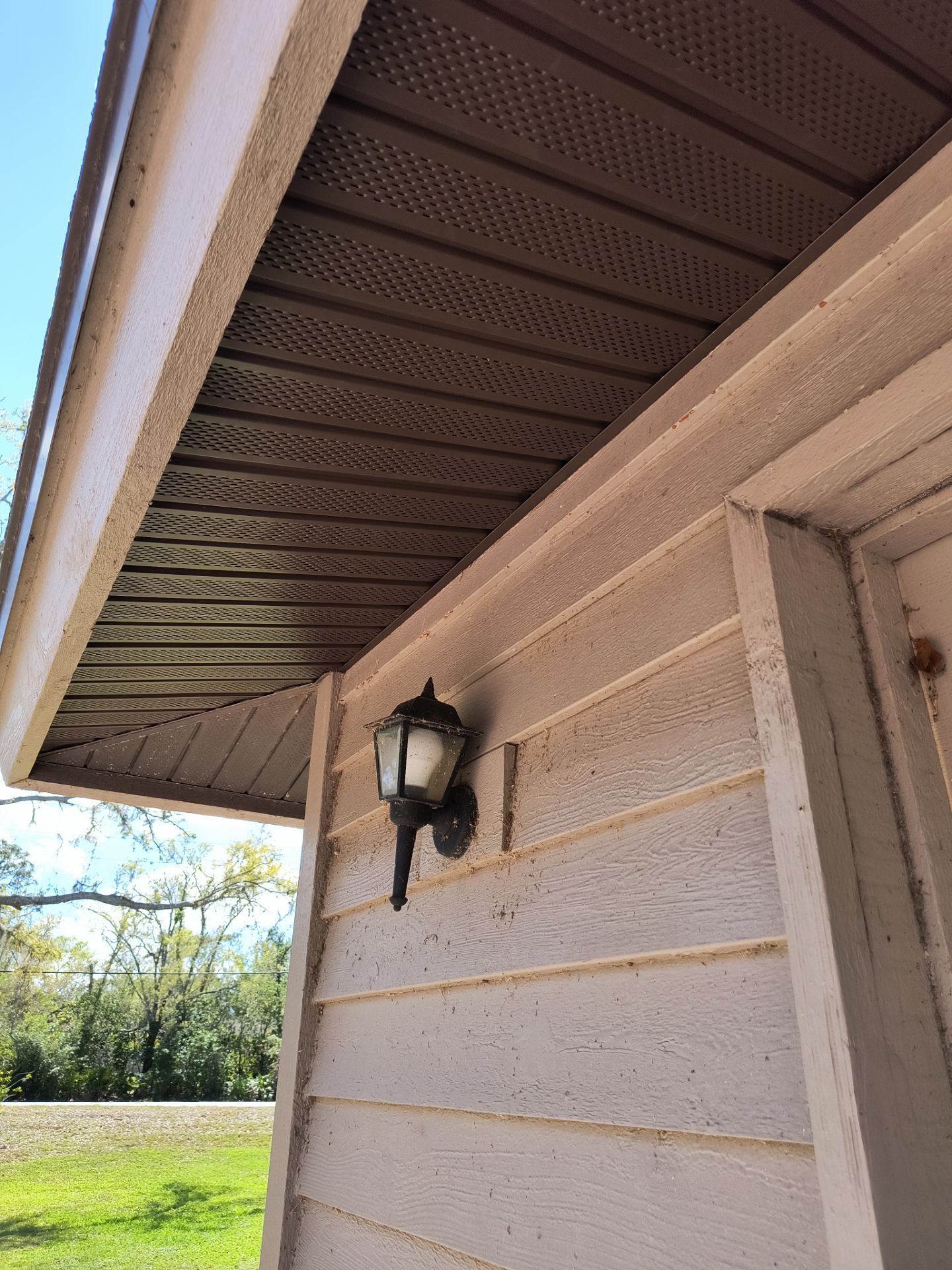 New Musket Brown Soffit Installation in Sarasota FL by Gutter Professors