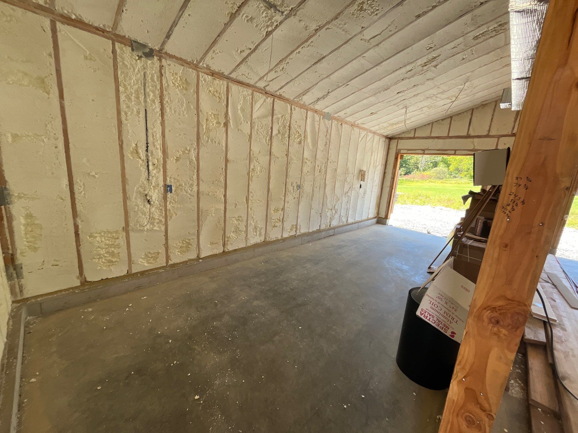 New Home Construction using open cell spray foam by NYS Foam & Energy