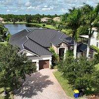 24ga 1.5" Mechanical Seam Dark Bronze by Total Roofing System The Metal Roof Experts