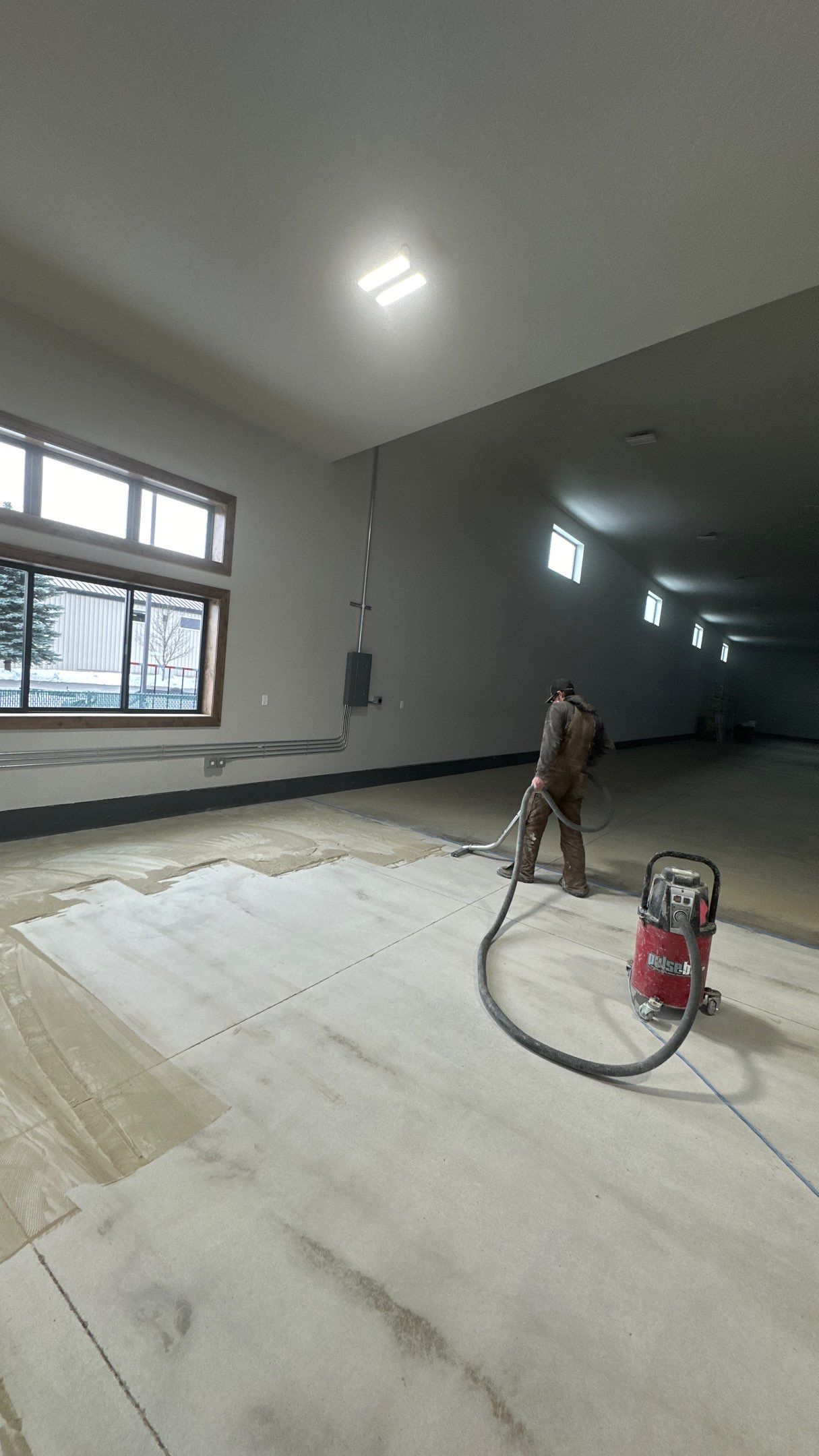 Maximum Exposure Commercial Floor using Domino w/ 5% Cherry Bomb Red  by Croc Coatings, LLC