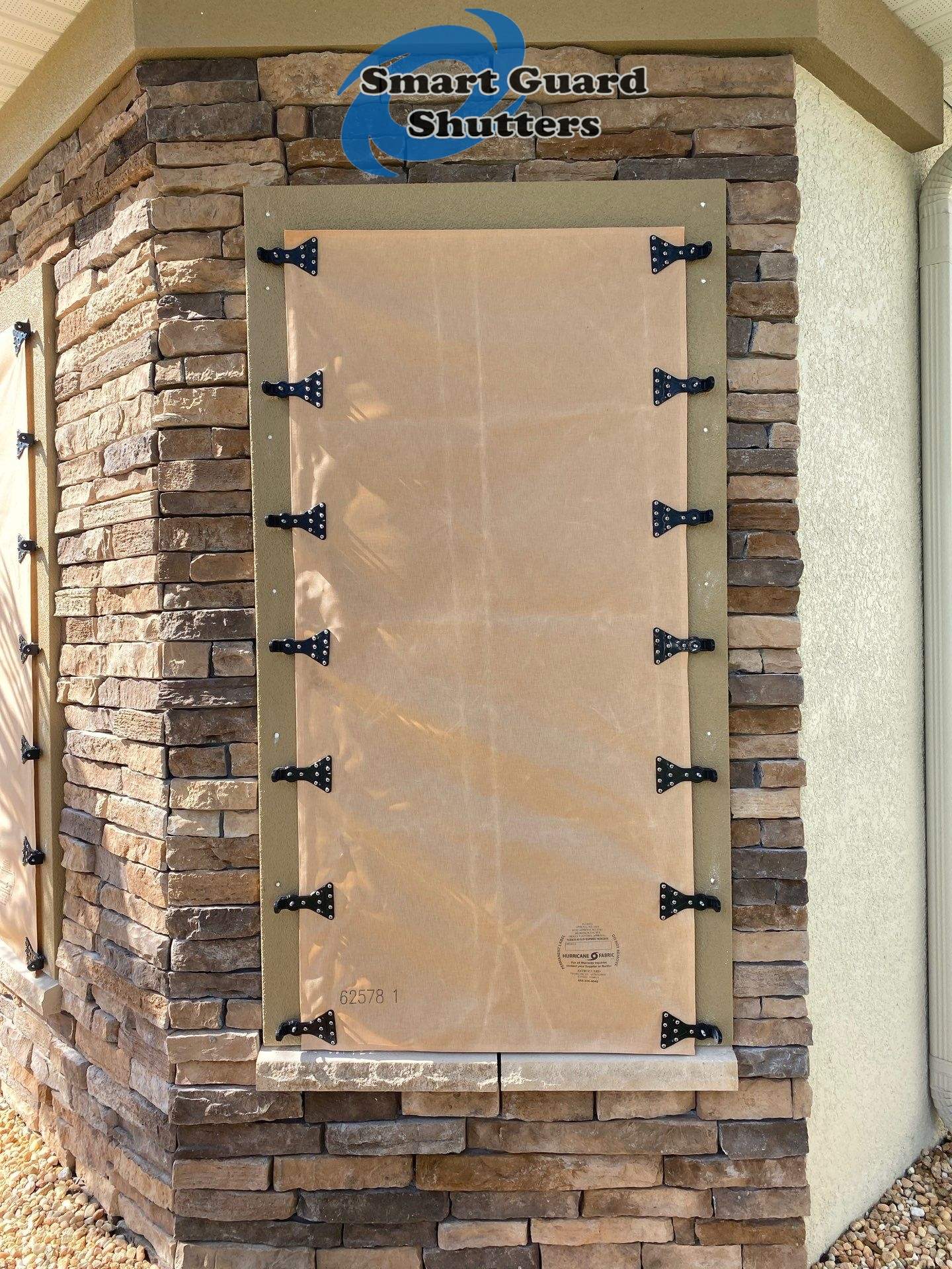 Hurricane Fabric in Tan by Smart Guard Shutters