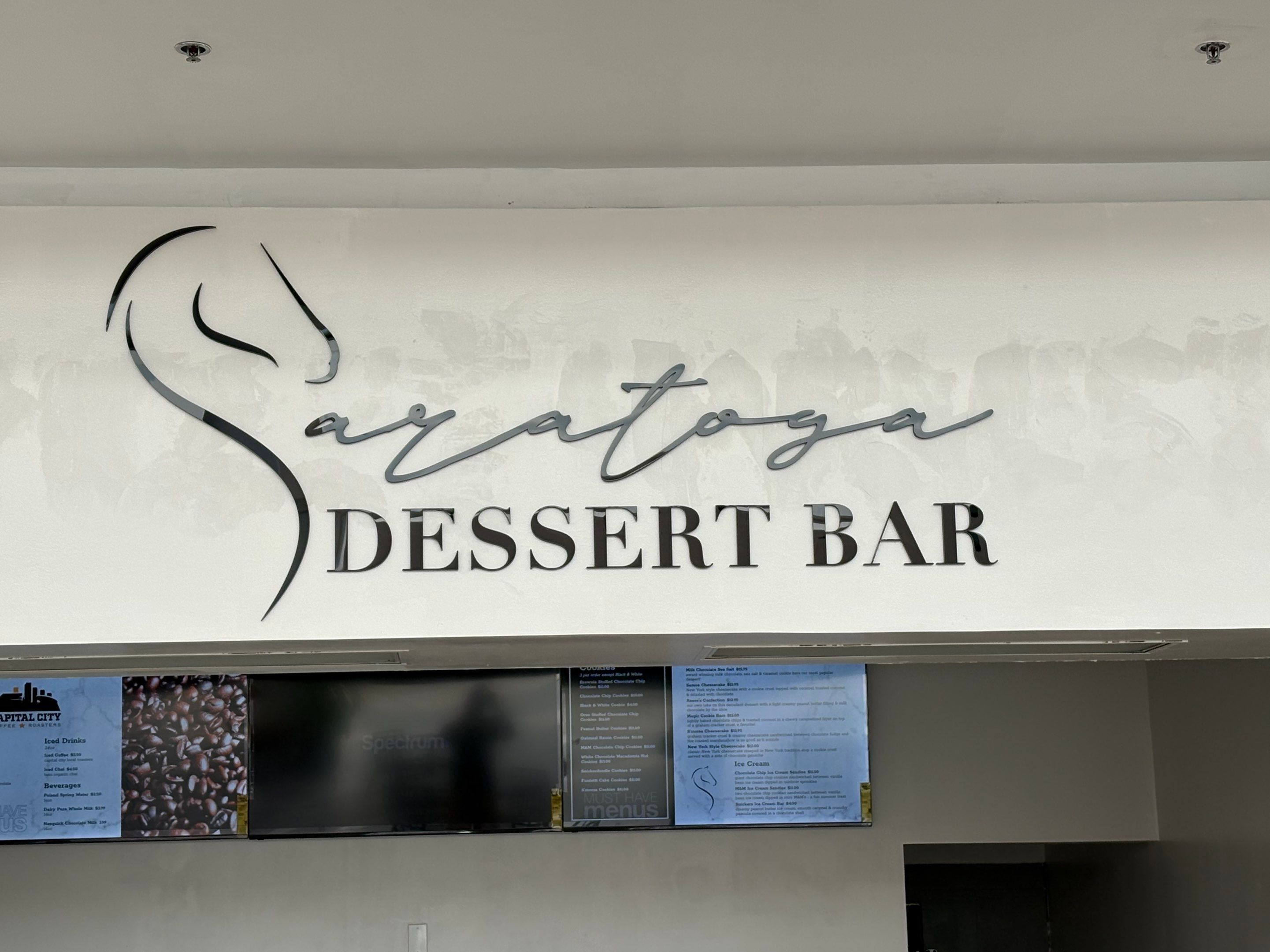 Saratoga Dessert Bar Custom Signage Installation by FASTSIGNS of Saratoga Springs 