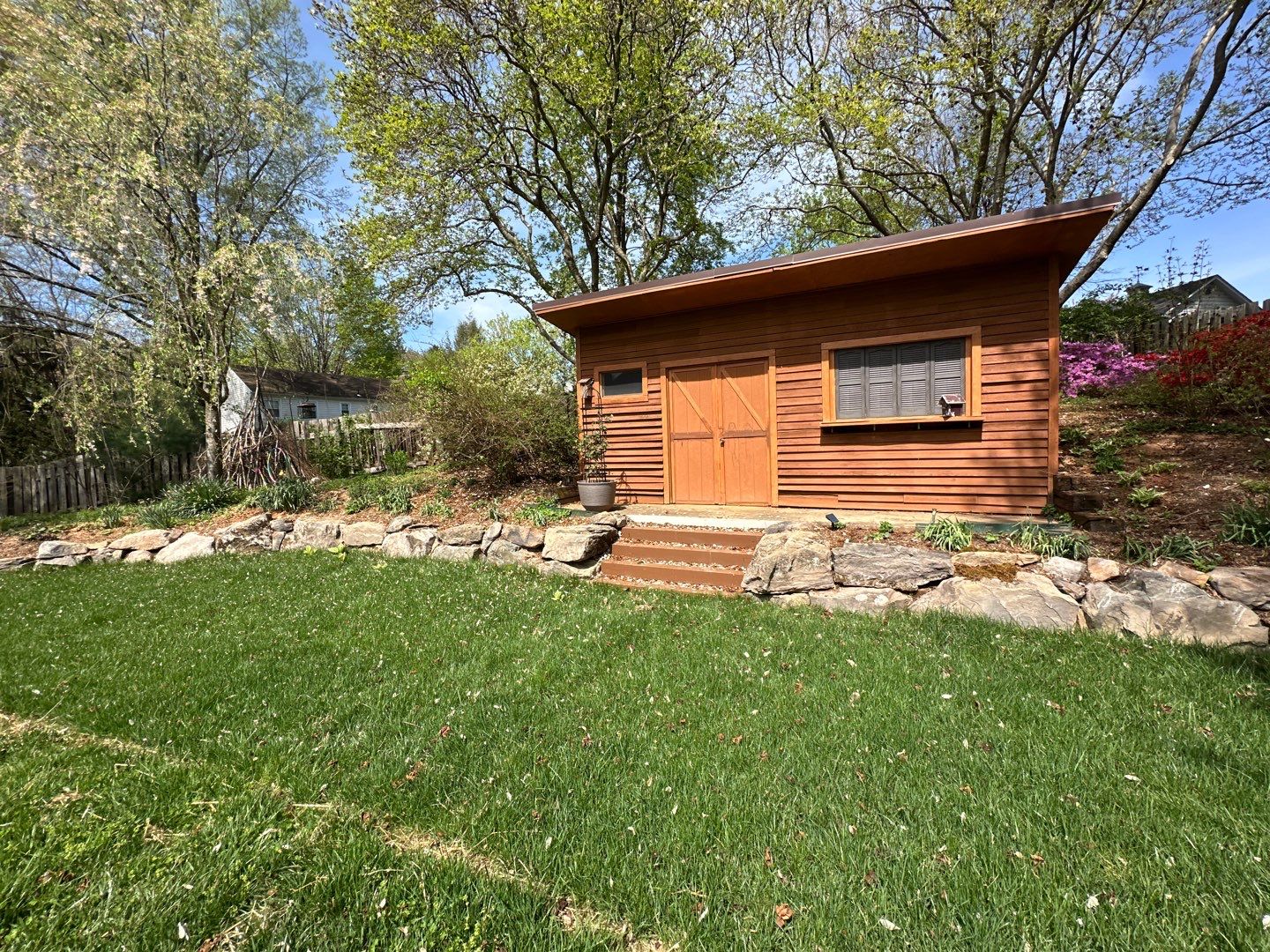 Natural Stone Retaining Wall and Steps in Olney, MD by The Smet Companies, LLC