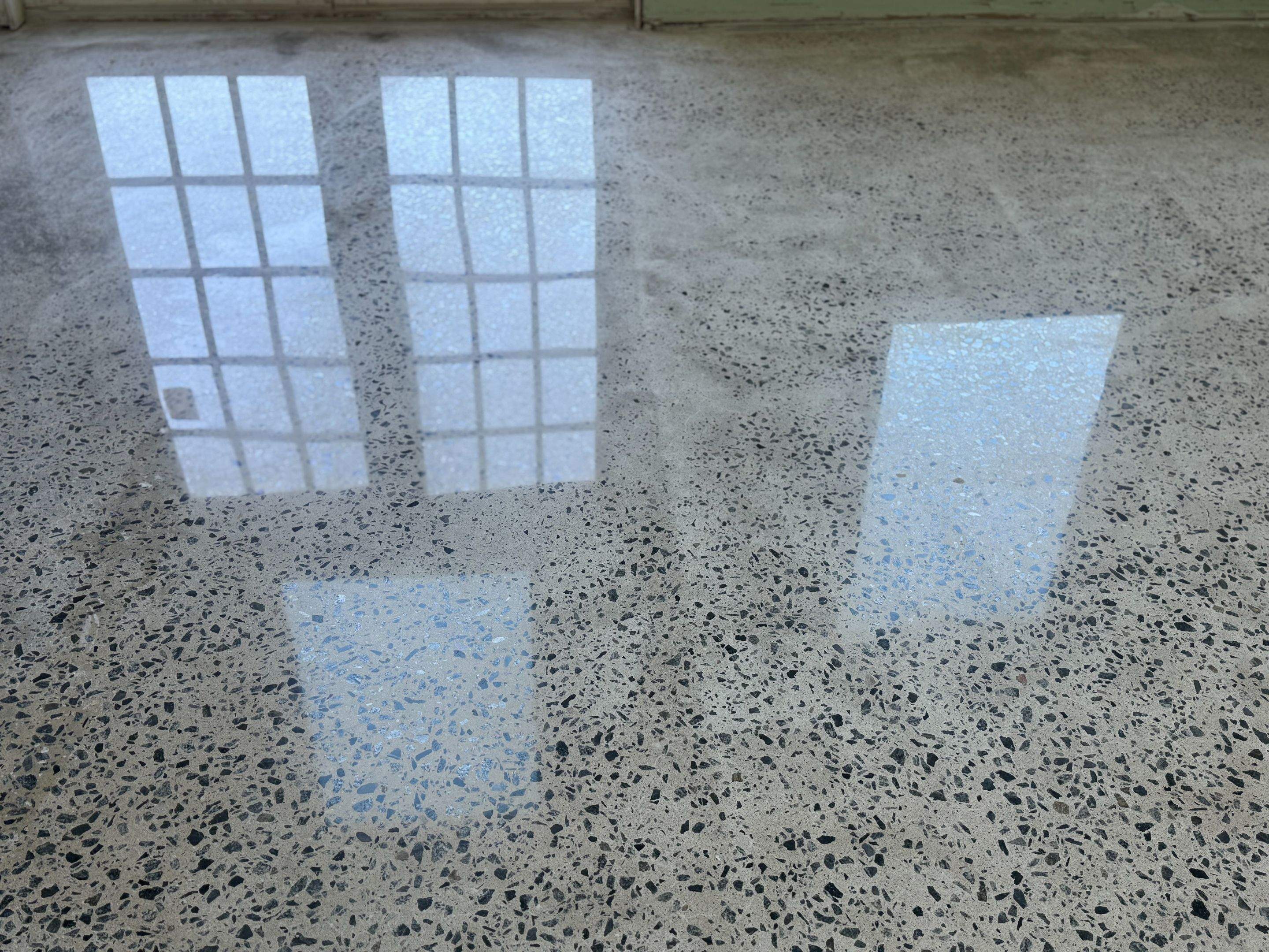 Natural Full Aggregate Polished floor by Endure Concrete Coatings