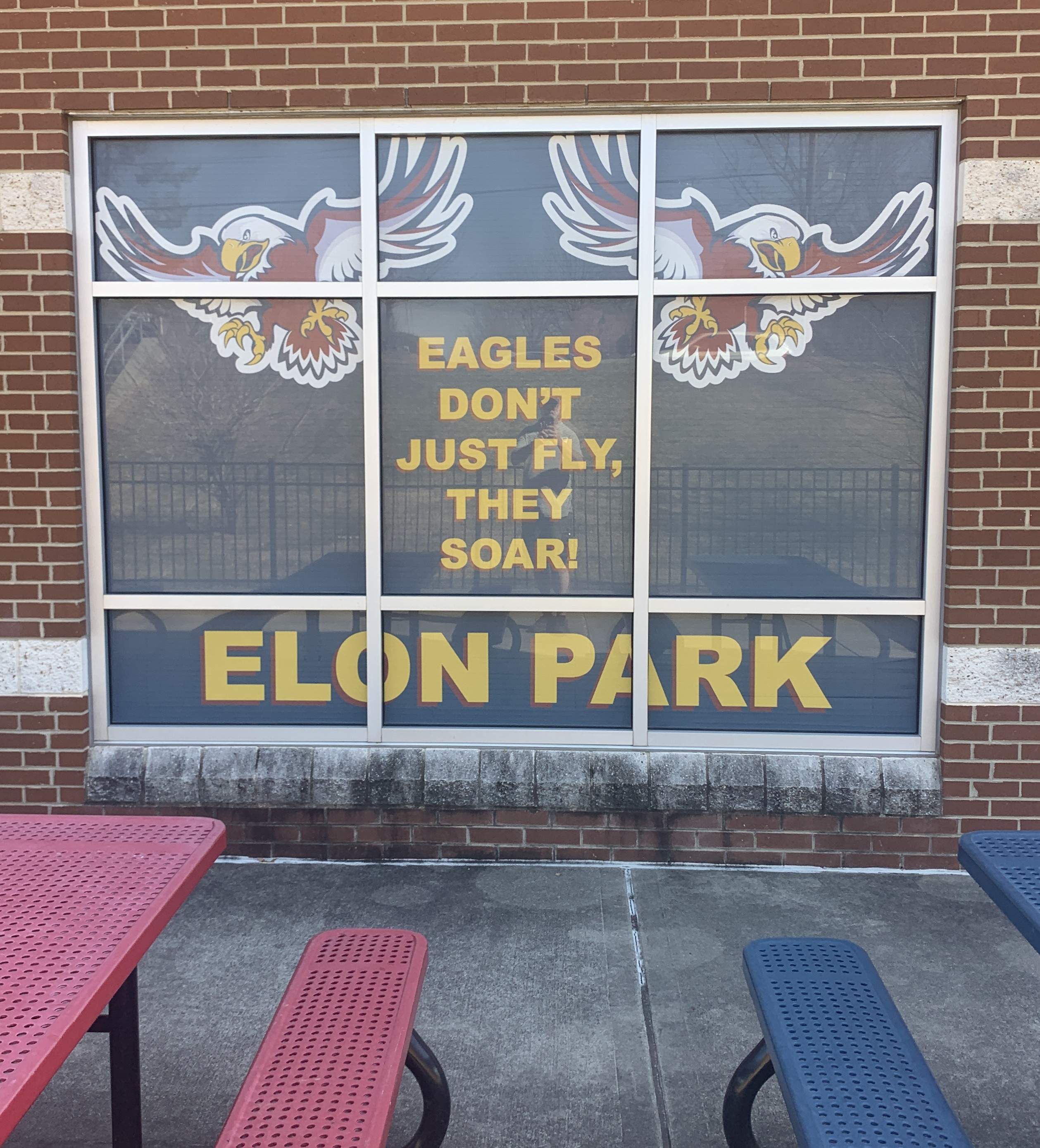 Elon Park Elementary - Window Safety Film Installation with Custom Graphics by QC Signs and Graphics