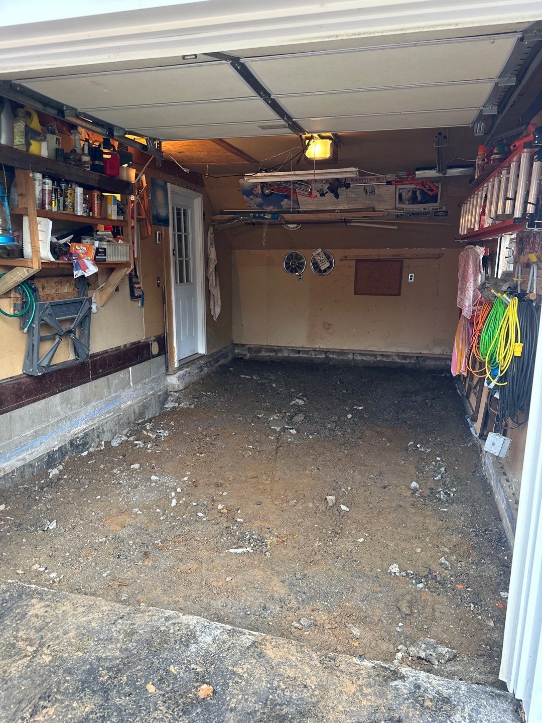 Concrete garage floor replacement   by NG Masonry & Construction LLC