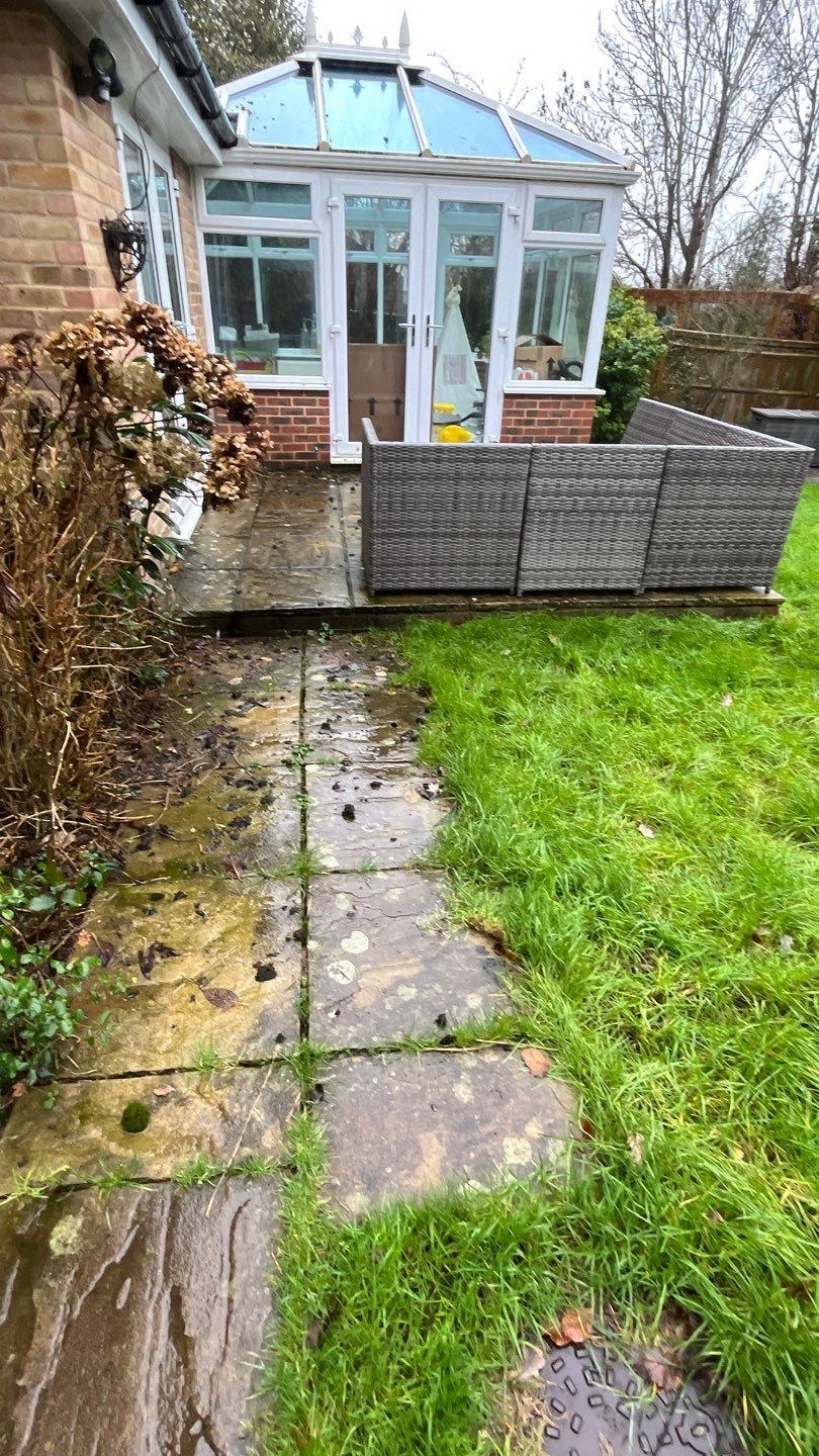 Roof and Patio Cleaning using Honda 15lpm Low Pressure Washing Machine by Ges Exterior Cleaning ltd