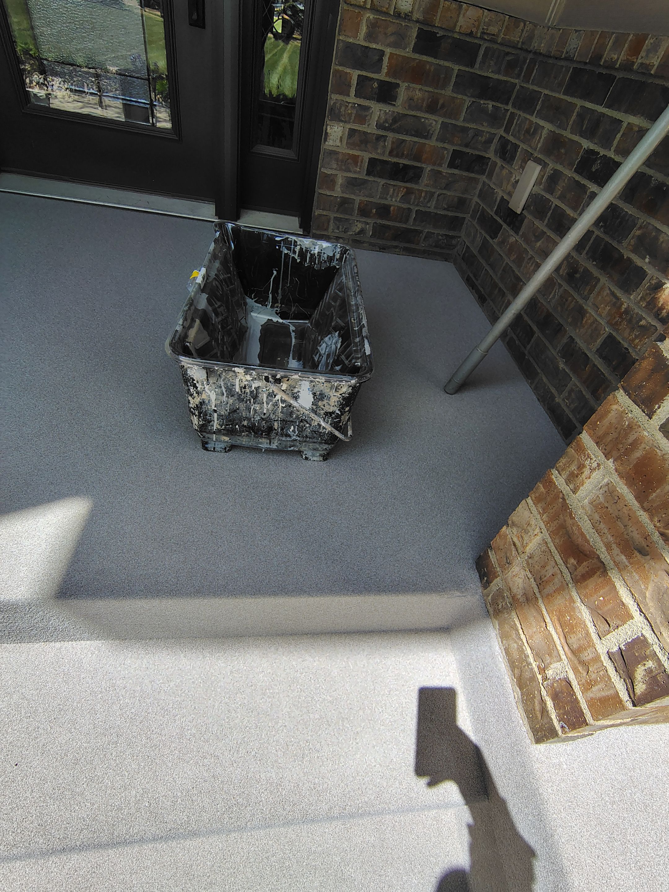 Front Porch Concrete Coating and Restoration in Harrisburg by Select Painting, Coatings & Garage Cabinets