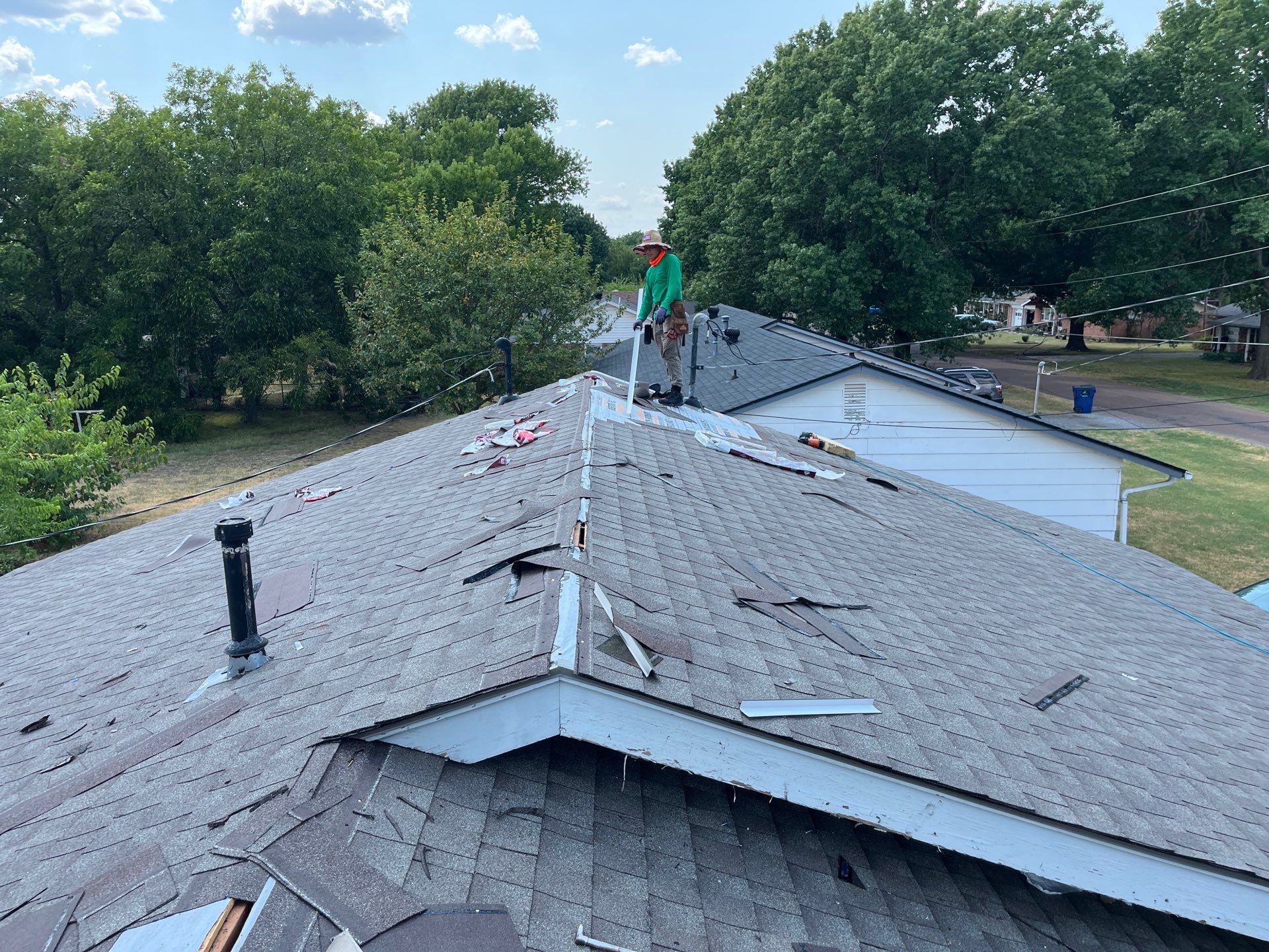 GAF Timberline Architectural Shingle Roof Replacement in Wynnewood by BANA Roofing and Solar Supply