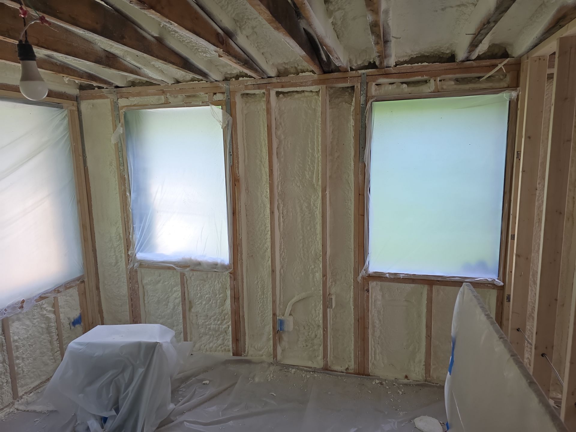 Attic Insulation using Closed Cell Spray Foam by NYS Foam & Energy