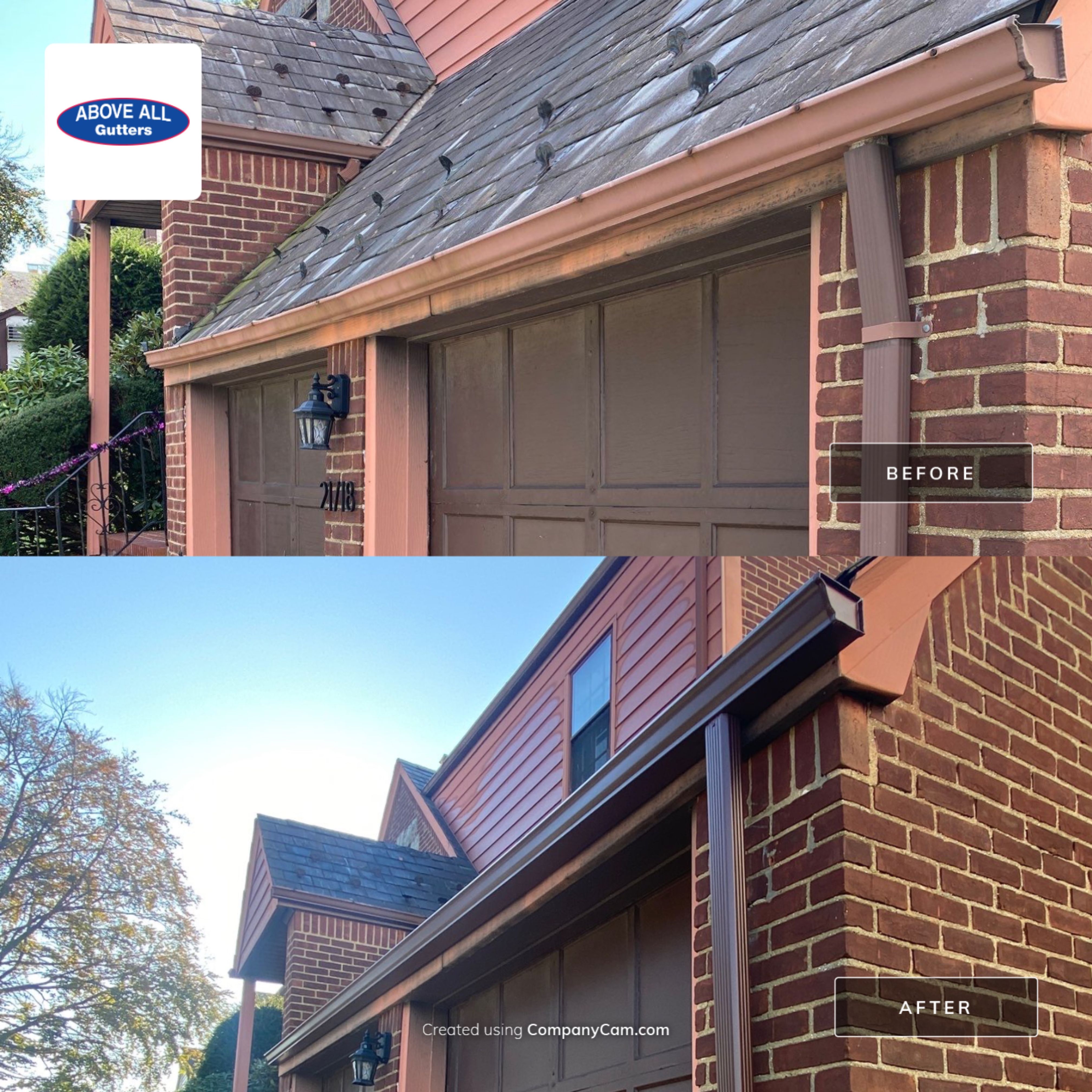 Gutter Overhaul.  Cleaning repairs and replacements by Above All Gutters 