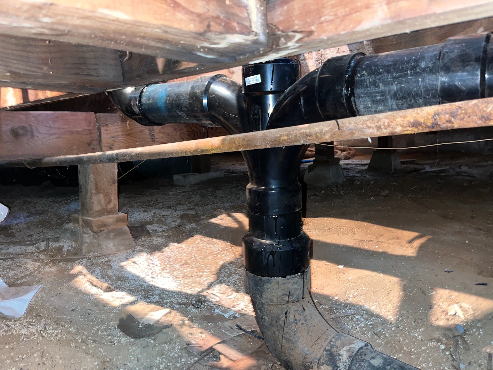 Installing New Piping and Checking Underneath Home by Us Plumbing