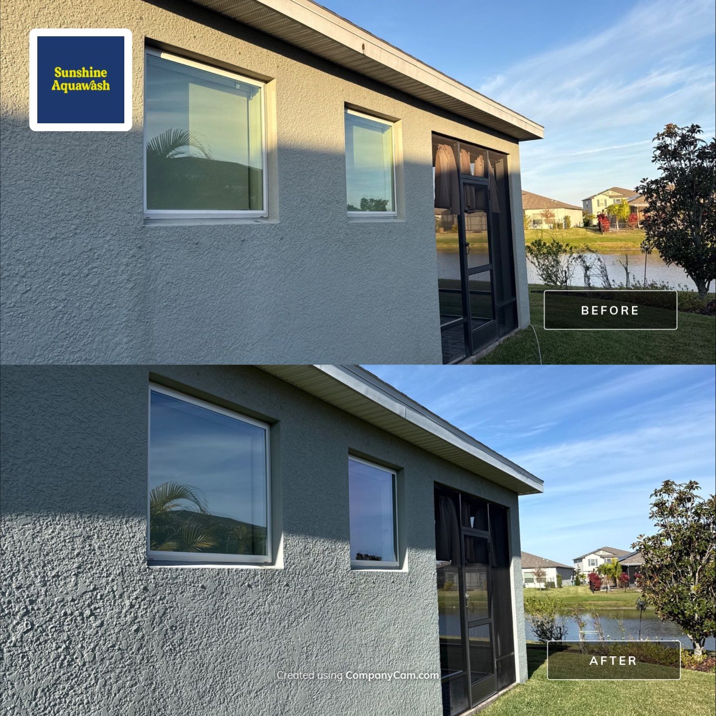 One-Story House Wash & Driveway Cleaning in Trevesta – Palmetto, FL by Sunshine AquaWash