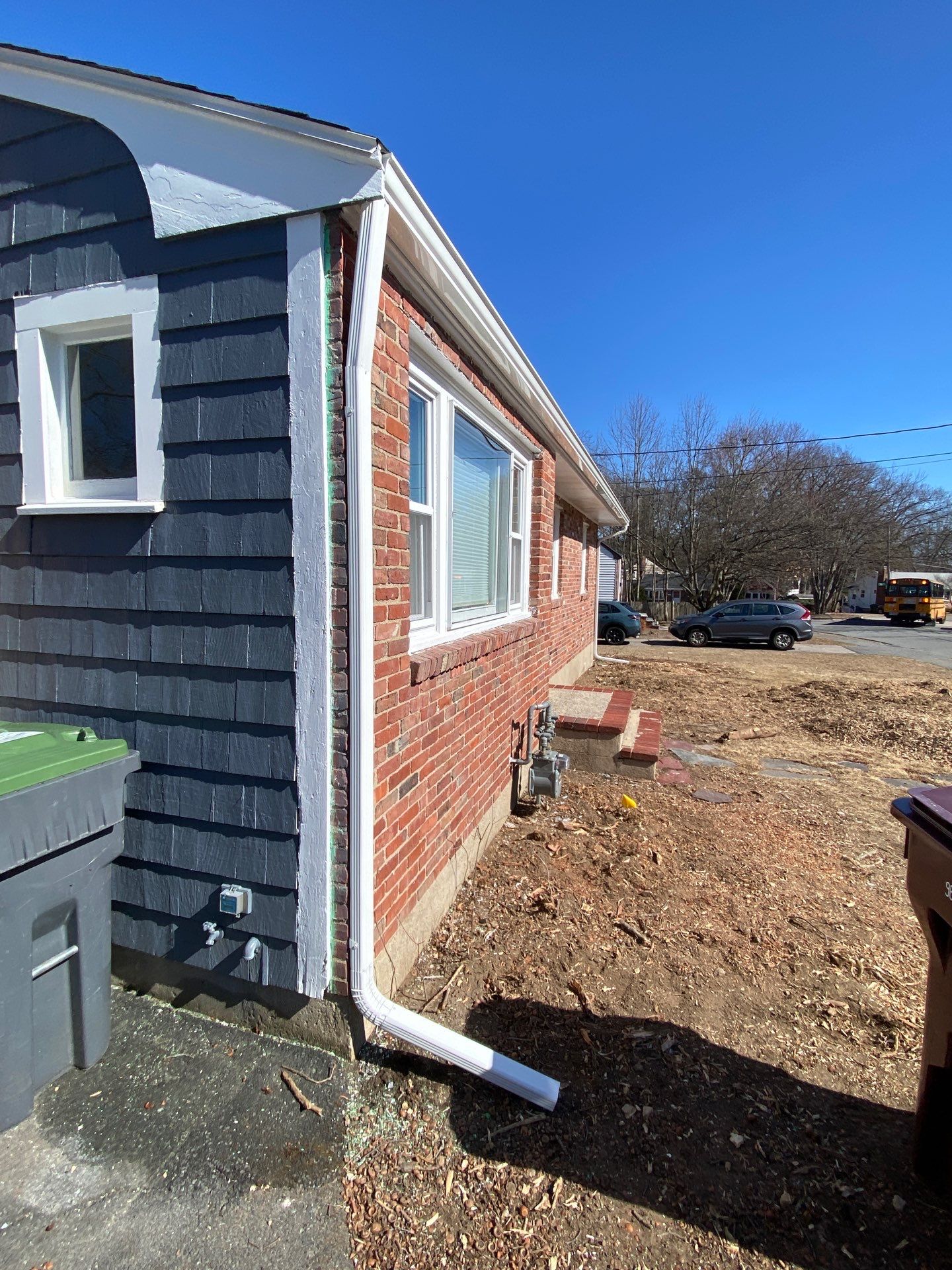 Gutter Installation using 5" K-Style Aluminum Gutter in Dedham, MA by Gutter Pro Enterprises