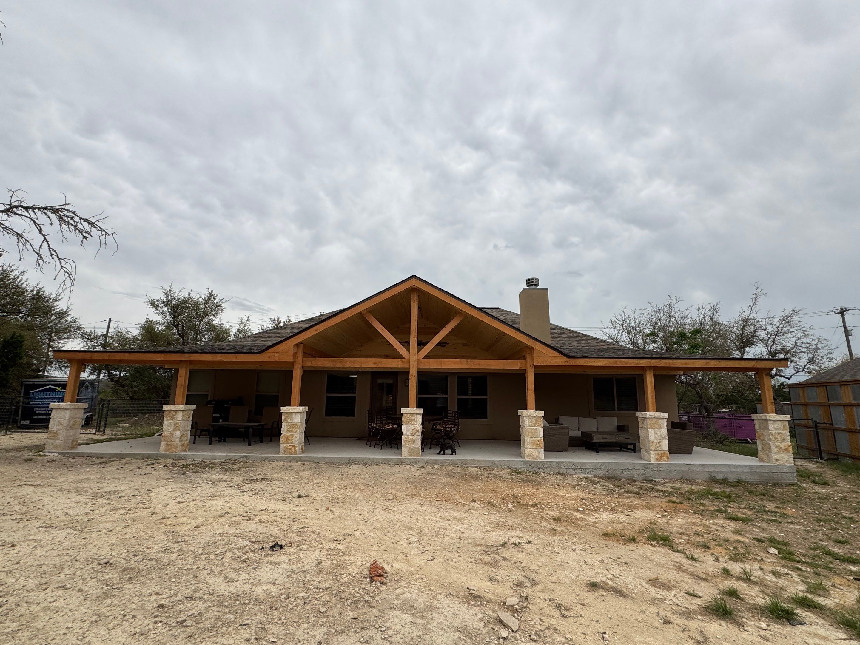 Reroof with Back Patio Addition using Owens Corning Duration Aged Copper by Lightning Exteriors