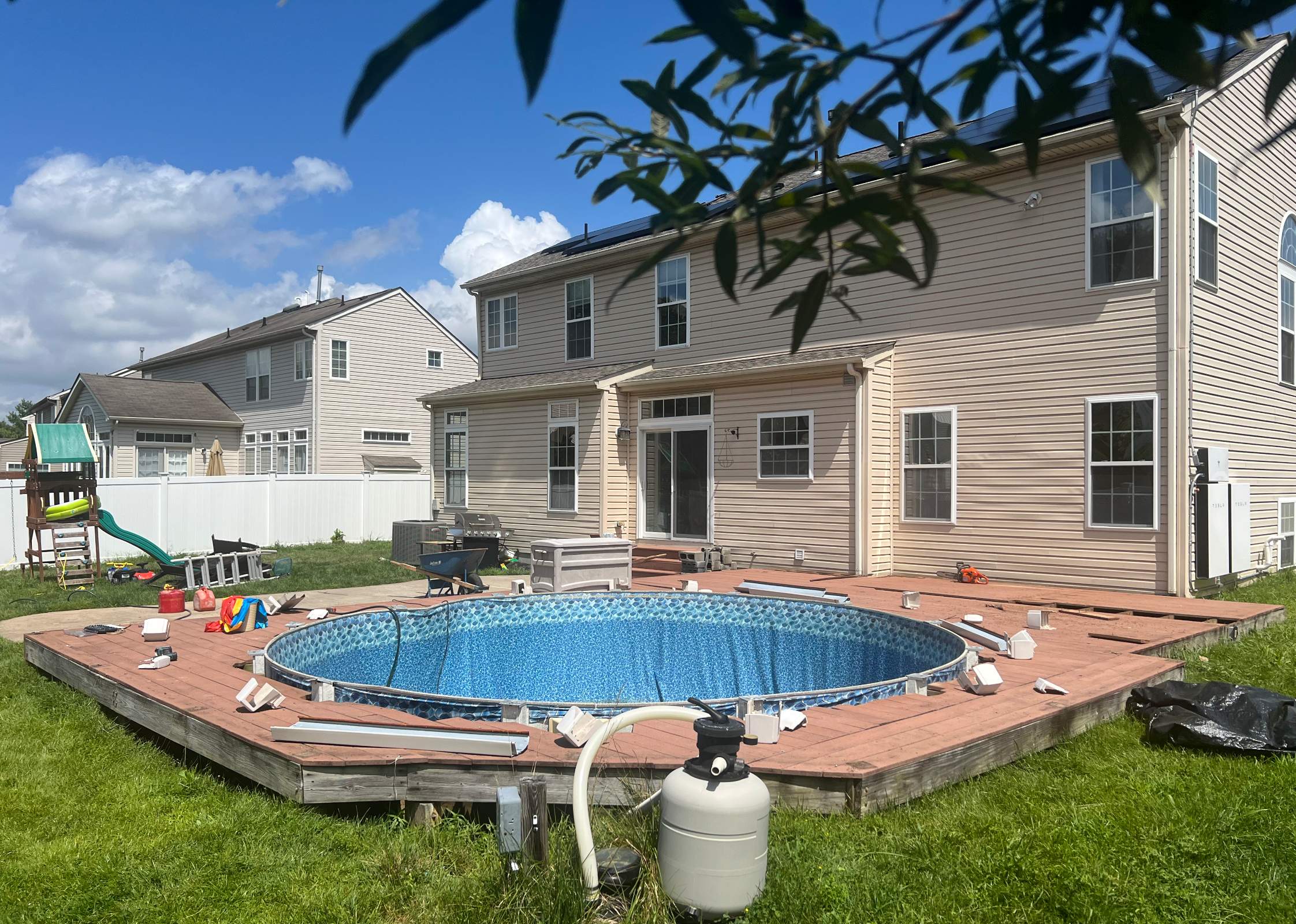 new pool deck in Howell by deck guardian