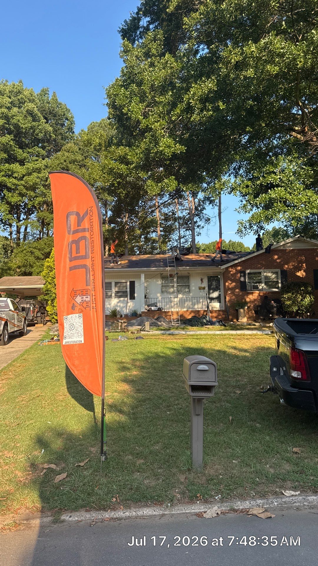 Roof replacement, gutter and interior repair by hail damage by Just Brilliant Restoration JBR