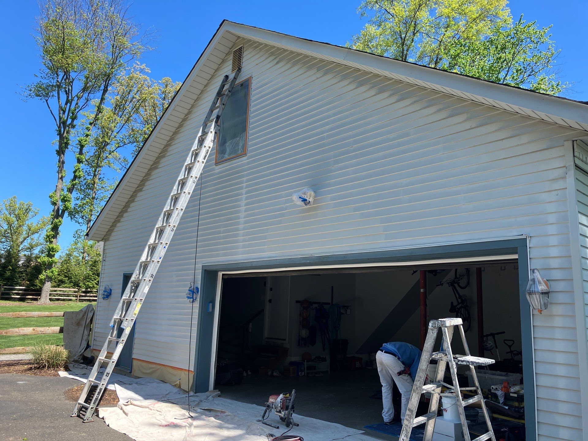 Exterior Home Painting and Garage Epoxy Floor Coating in Wyckoff by Spectrum Painting, LLC