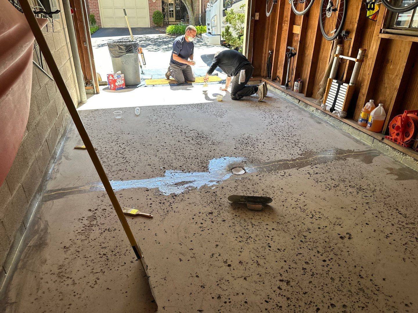 Silverado garage floor coating  by NG Masonry & Construction LLC