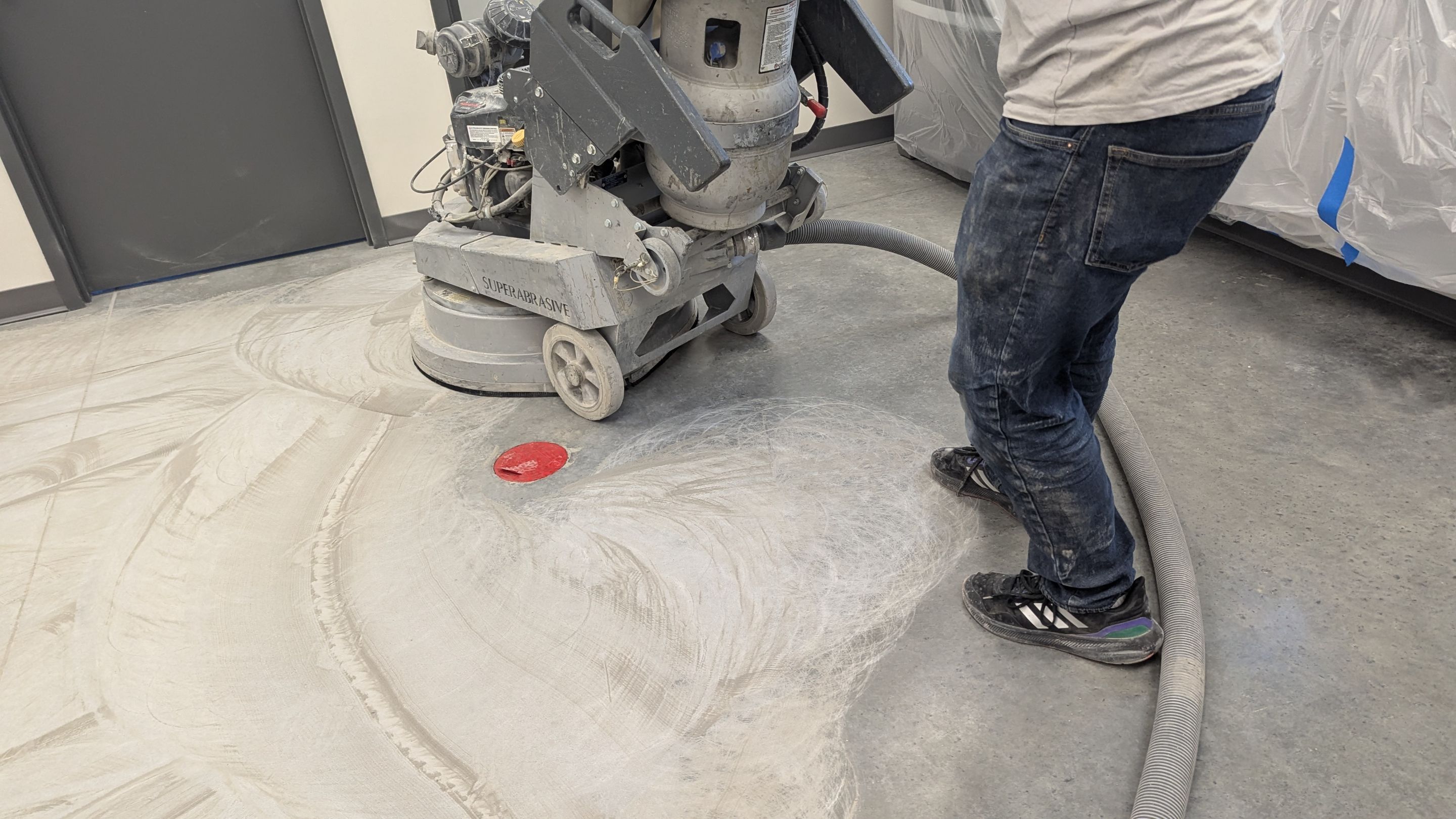 Commercial Floor Transformation using Aurora Accent W/Hypnotic Blue by Croc Coatings, LLC