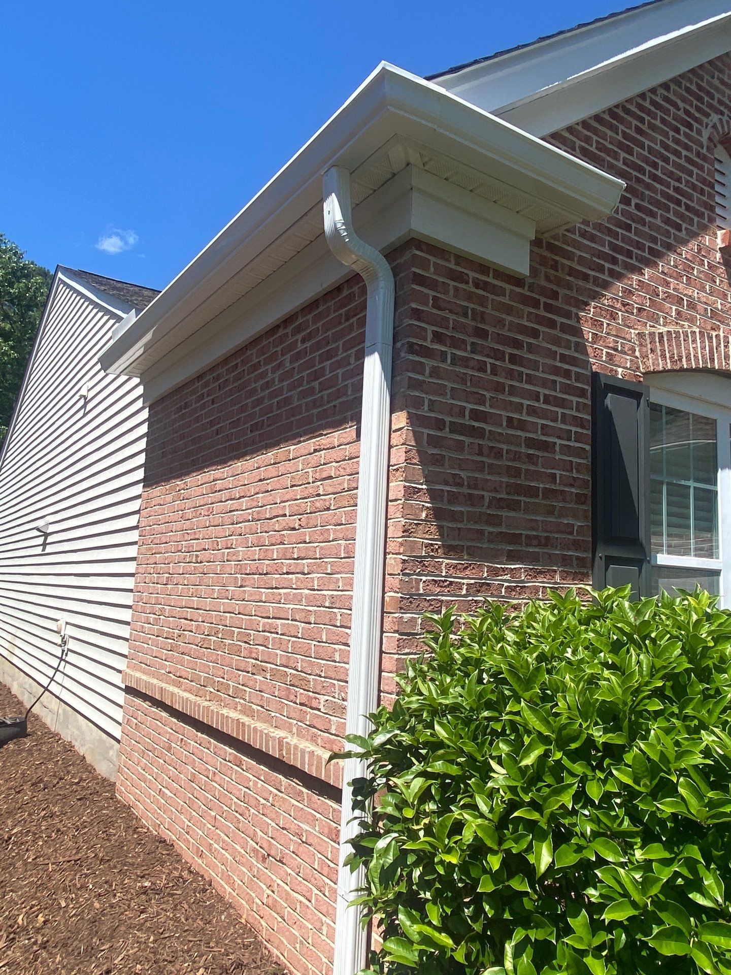 GAF Timberline HDZ Weathered Wood - 5” white gutters by Pro Performance Roofing