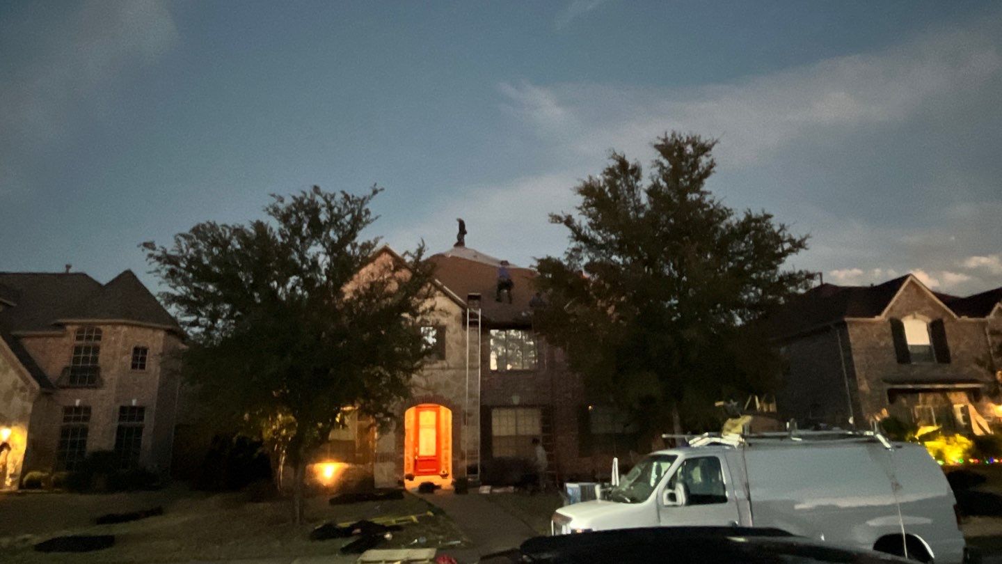 Storm Roof Damage Replacement in Frisco by First United Roofing & Construction