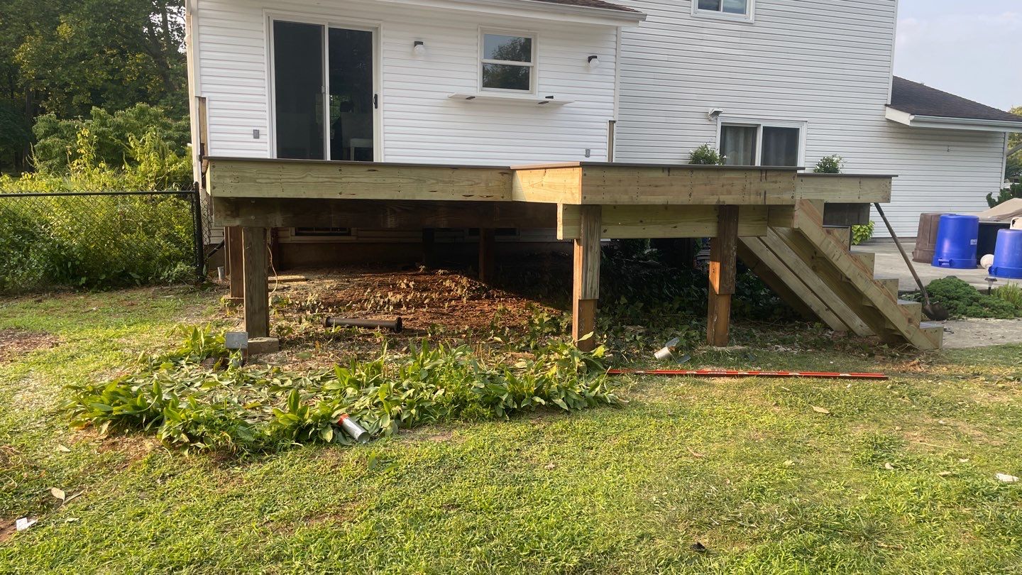 Deck Resurface with A-Frame Roof by deck guardian