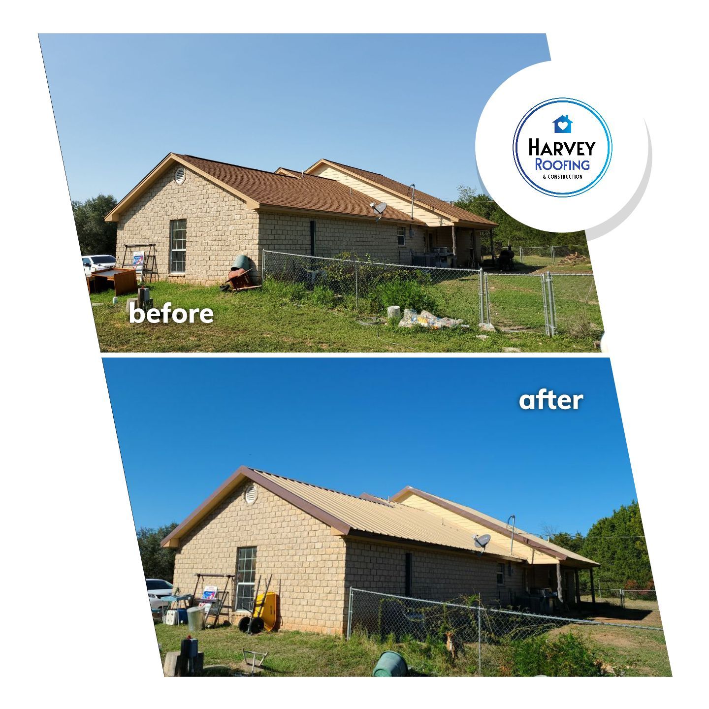 Residential Roofing Installation using PBR Metal Roof by Harvey Roofing & Construction