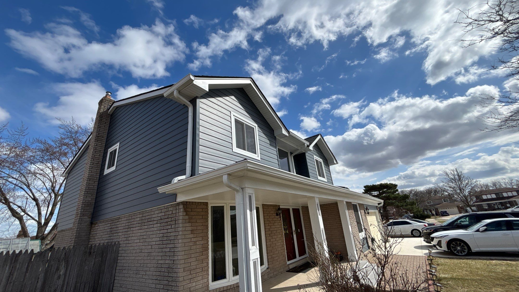 Siding Replacement using Alside Midnight Blue by 180 Contractors
