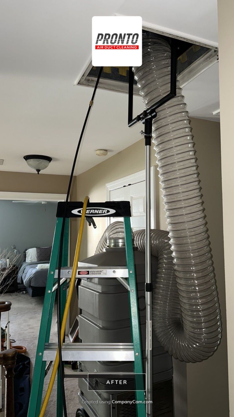 Air duct cleaning using Hypervac by Pronto Air Duct Cleaning