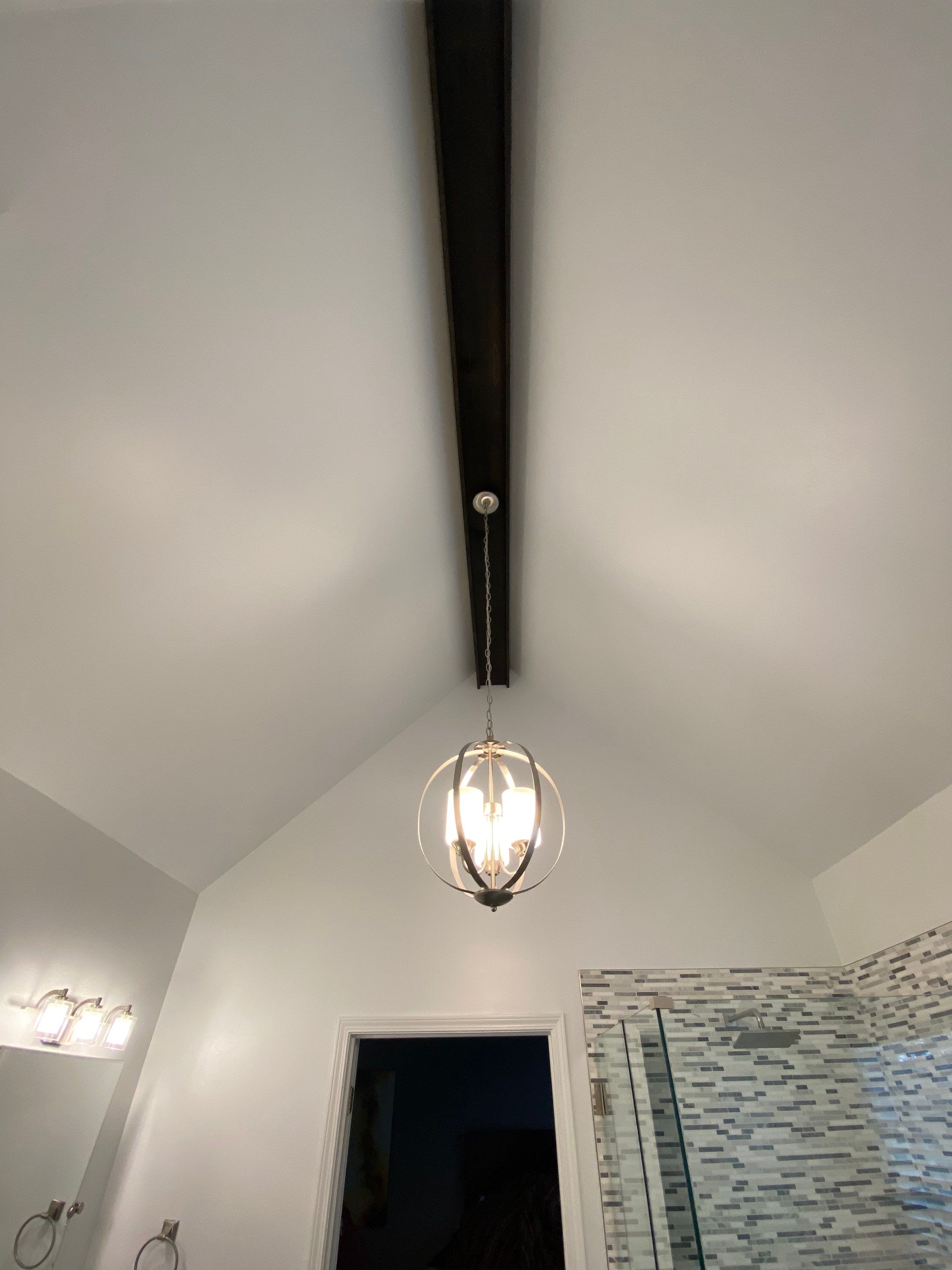 Modern Master Bathroom Remodel with Stacked Stone in Kennesaw by Swift Home Renovations
