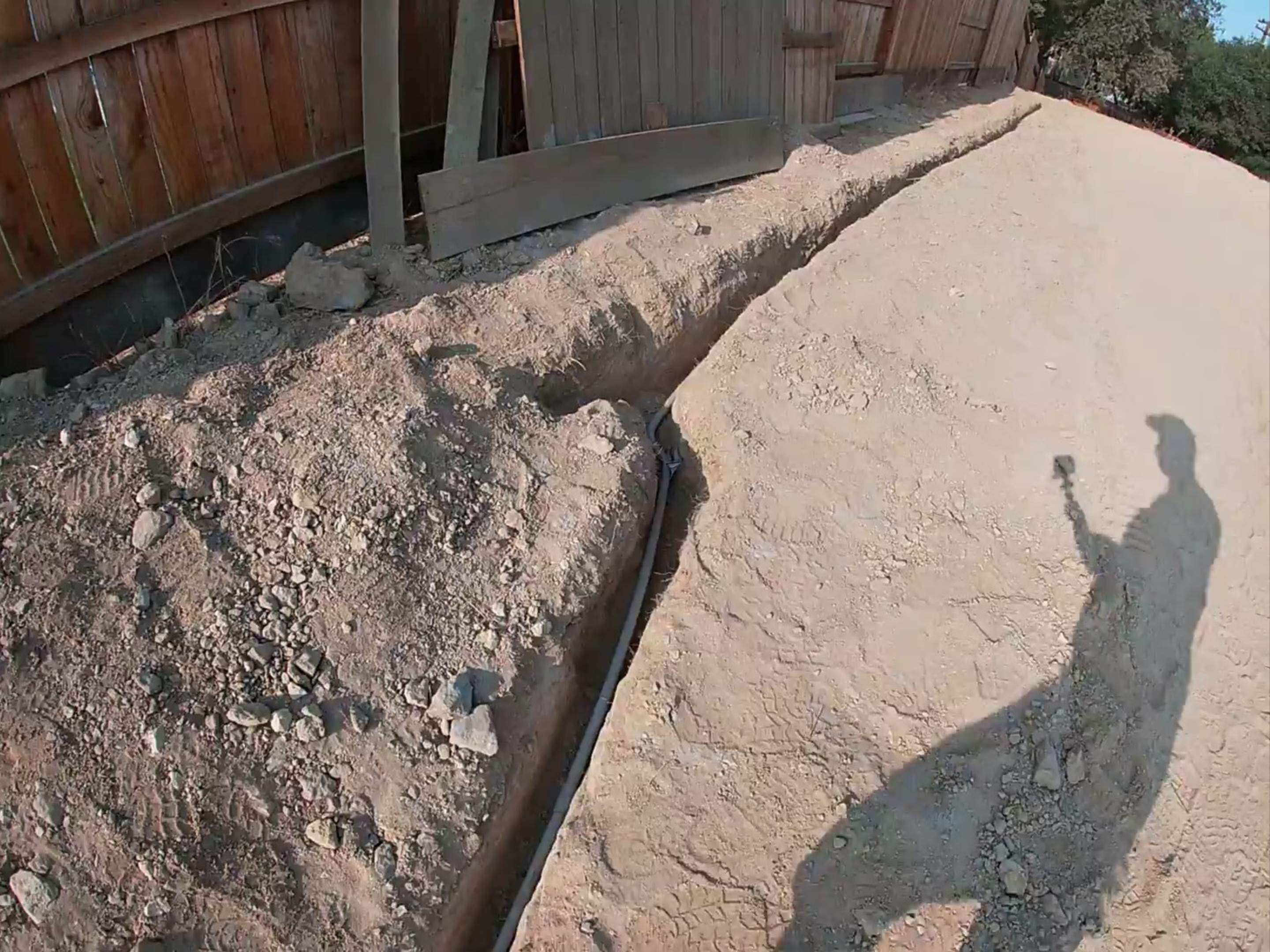 Backyard renovation by Peach Electric Inc