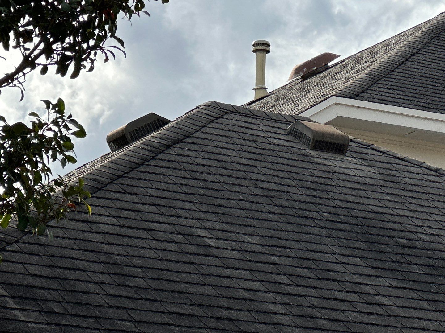 Residential Roofing Installation using Certainteed Landmark Moire Black by Galvan Roofing and Construction