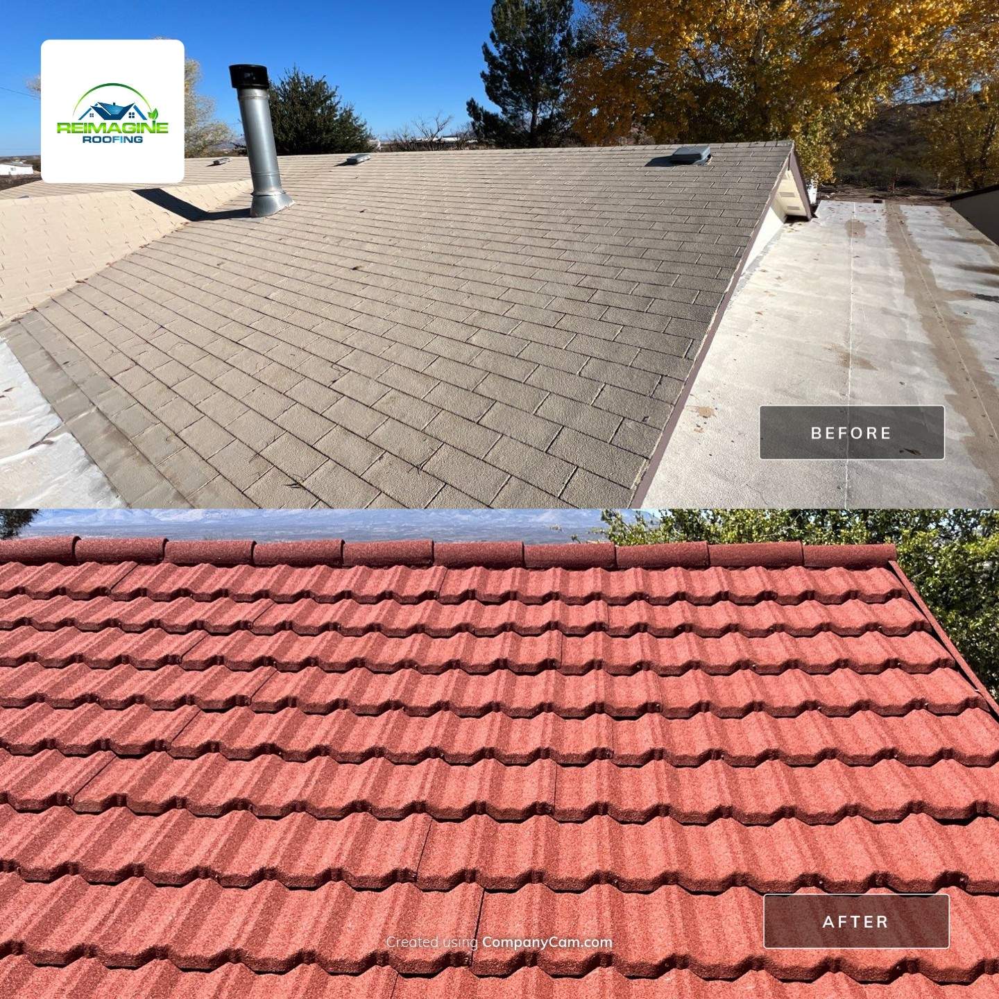 Terra Cotta Stone Coated Steel by Reimagine Roofing