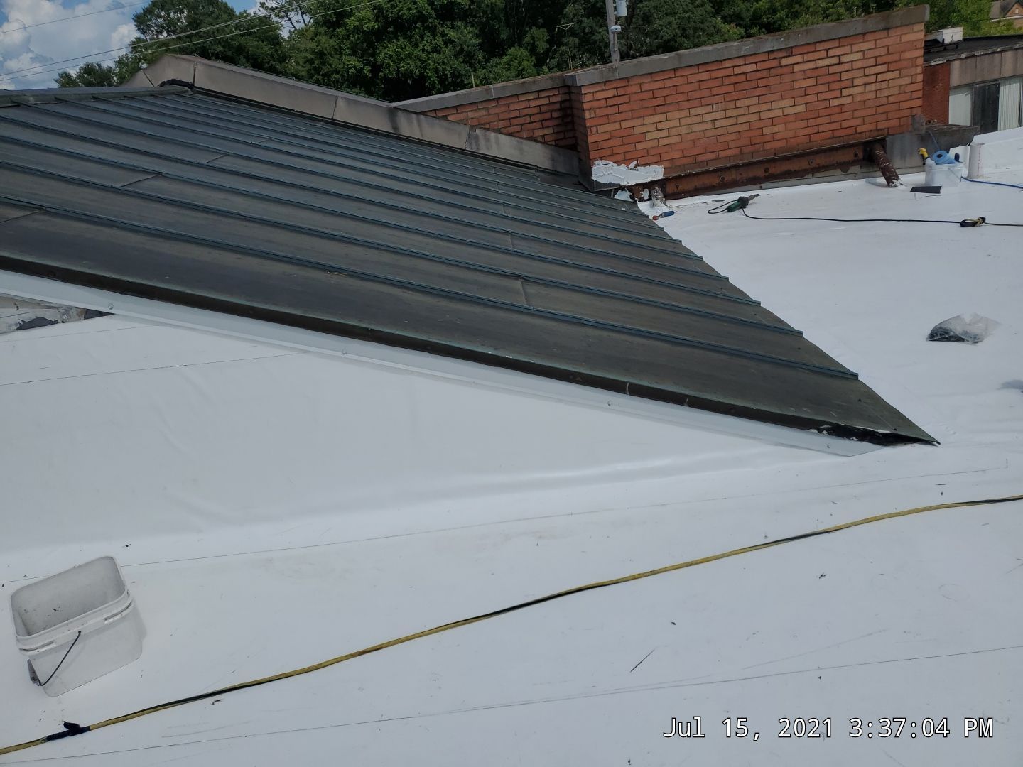 Commercial Roofing Installation using 50 mil PVC by Hostetler Roofing