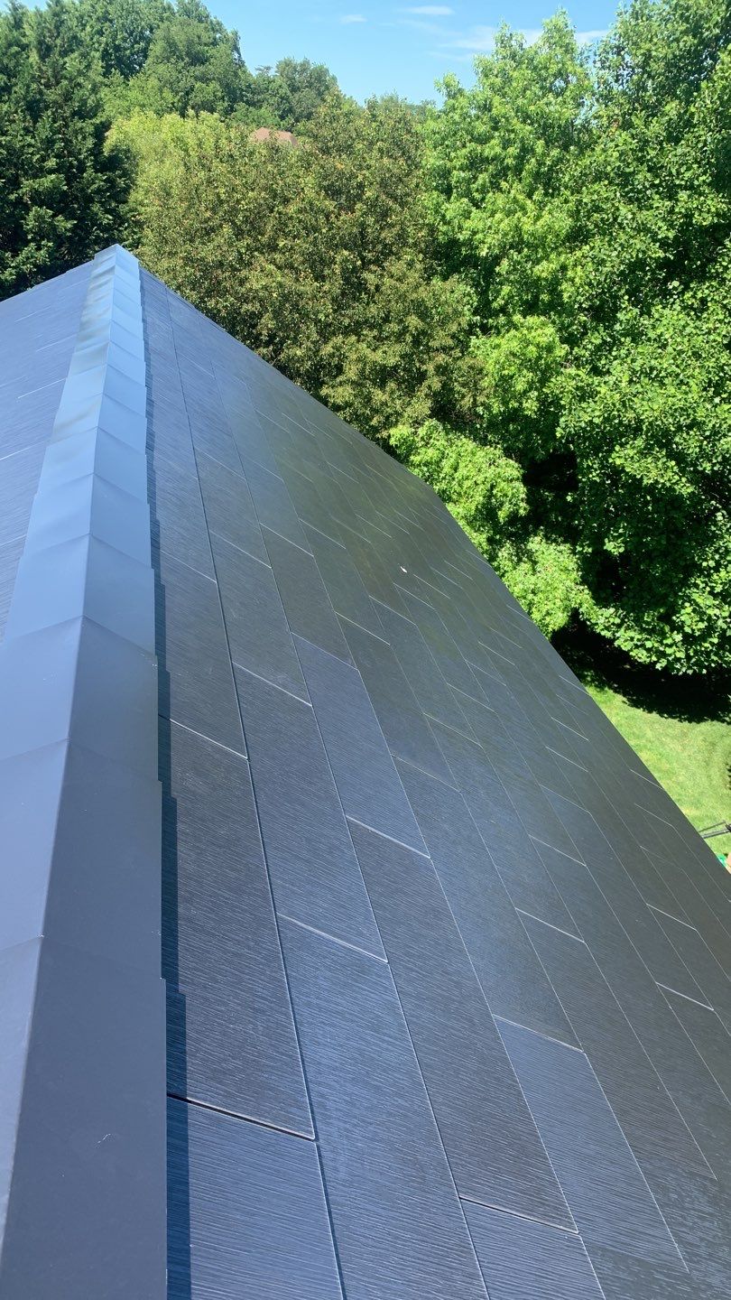 Tesla Solar Roof Replacement using Tesla Solar Roof V3 tiles by American Home Contractors